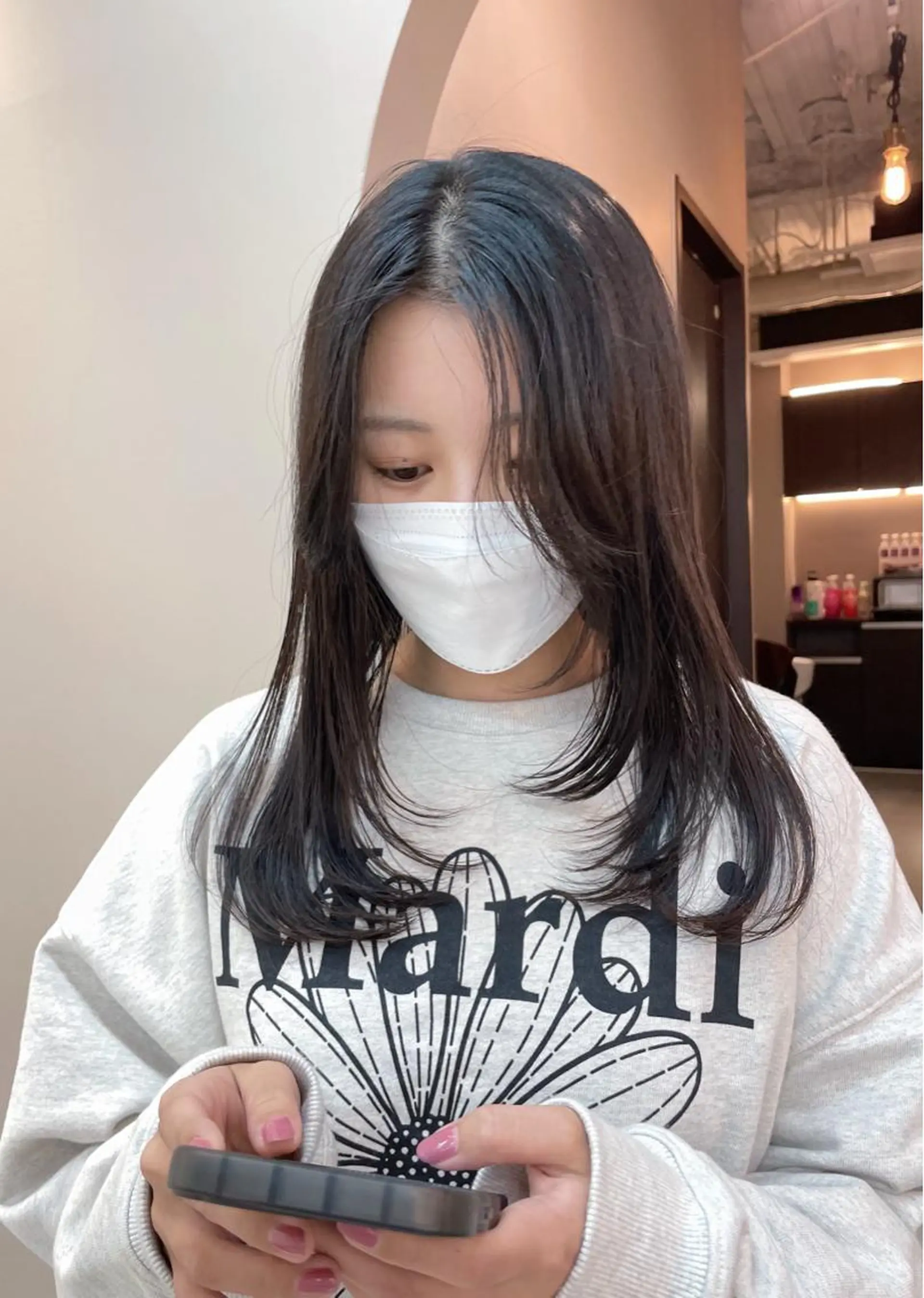 ロング カット 韓国レイヤー　船橋 徒歩5分/小川友美のヘアスタイル