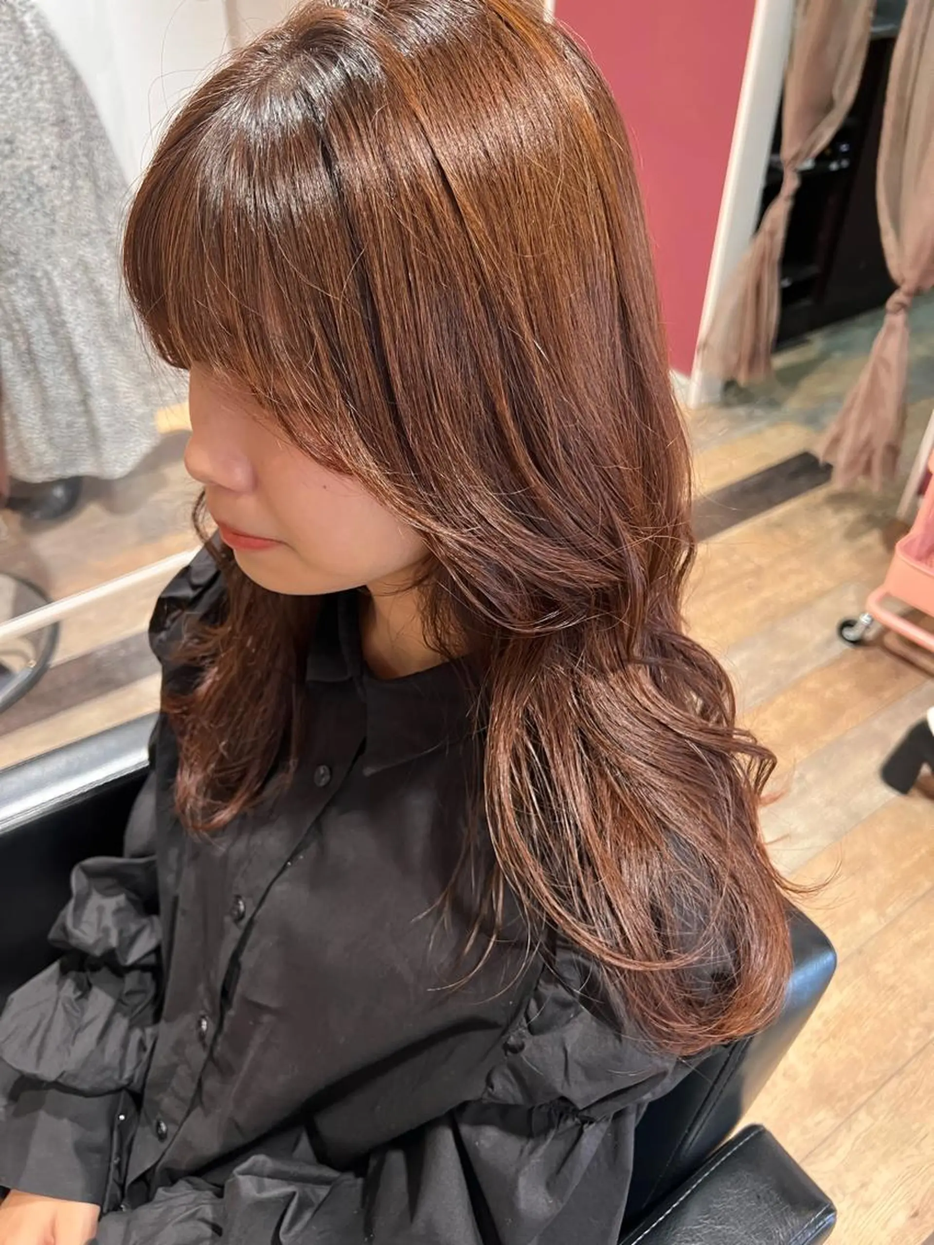 ロング カラー アッシュ 黒髪 ブリーチ ブルーカラー ブルーブラック 🌿寄り添い型美容師 🌿yuiのヘアスタイル