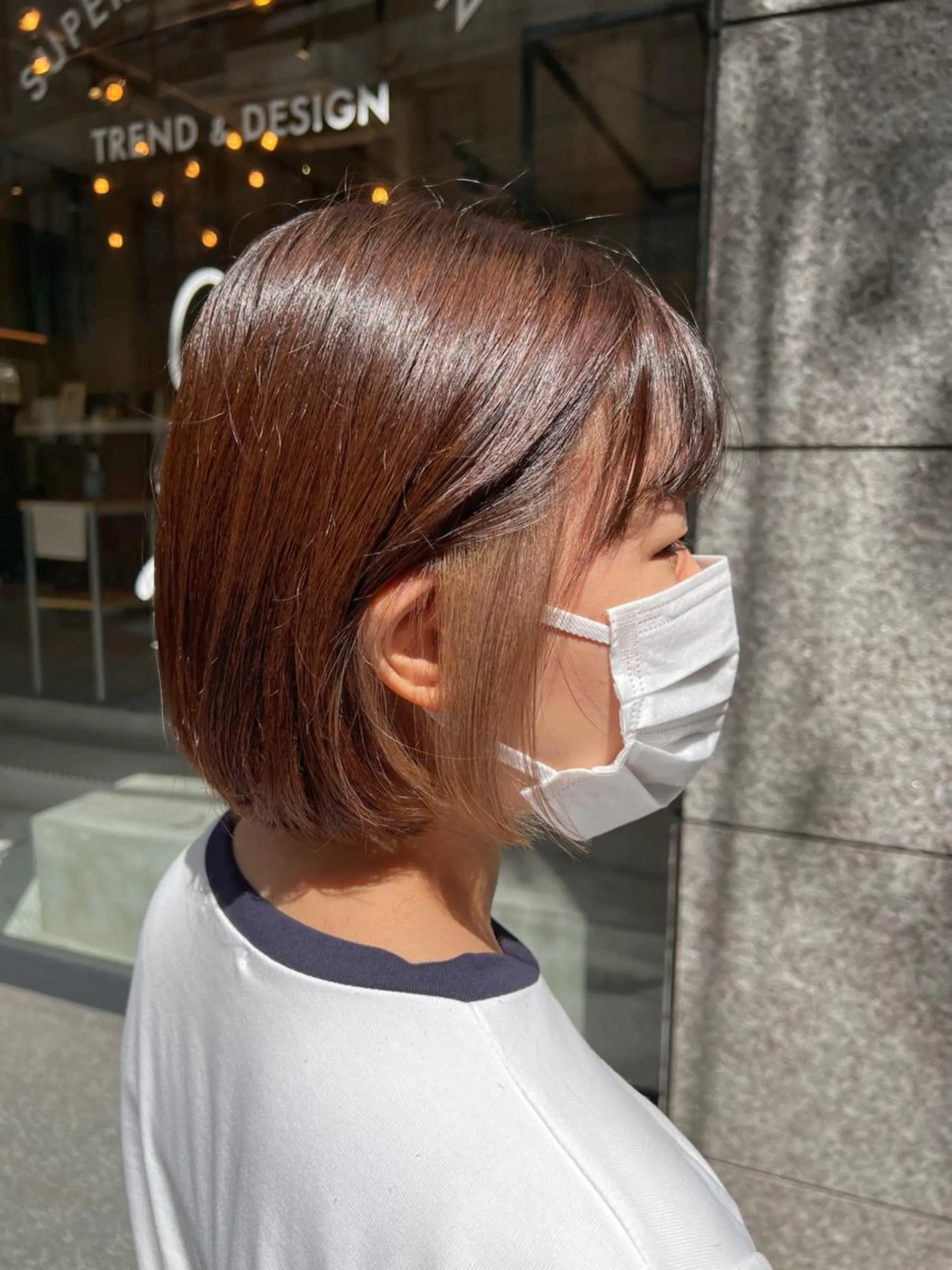 ショート カラー ベージュカラー ブラウンカラー ノイシキ サキのヘアスタイル