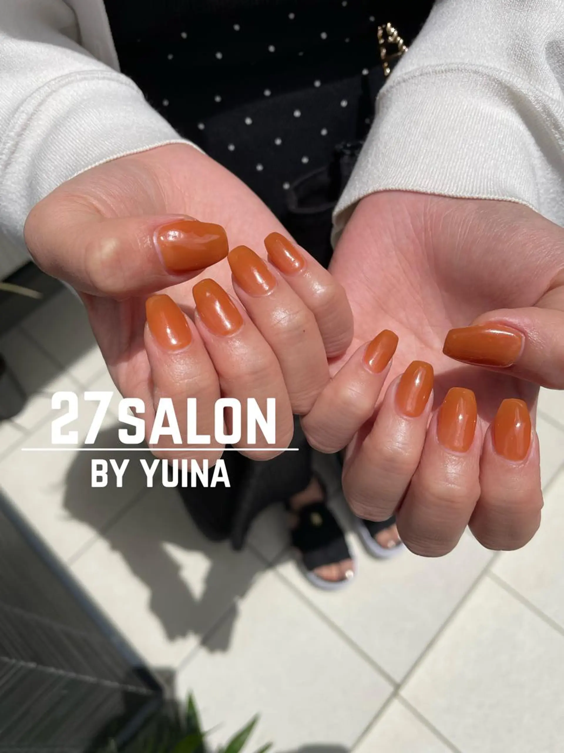 ネイル オレンジ 27salon yuinaのネイルデザイン