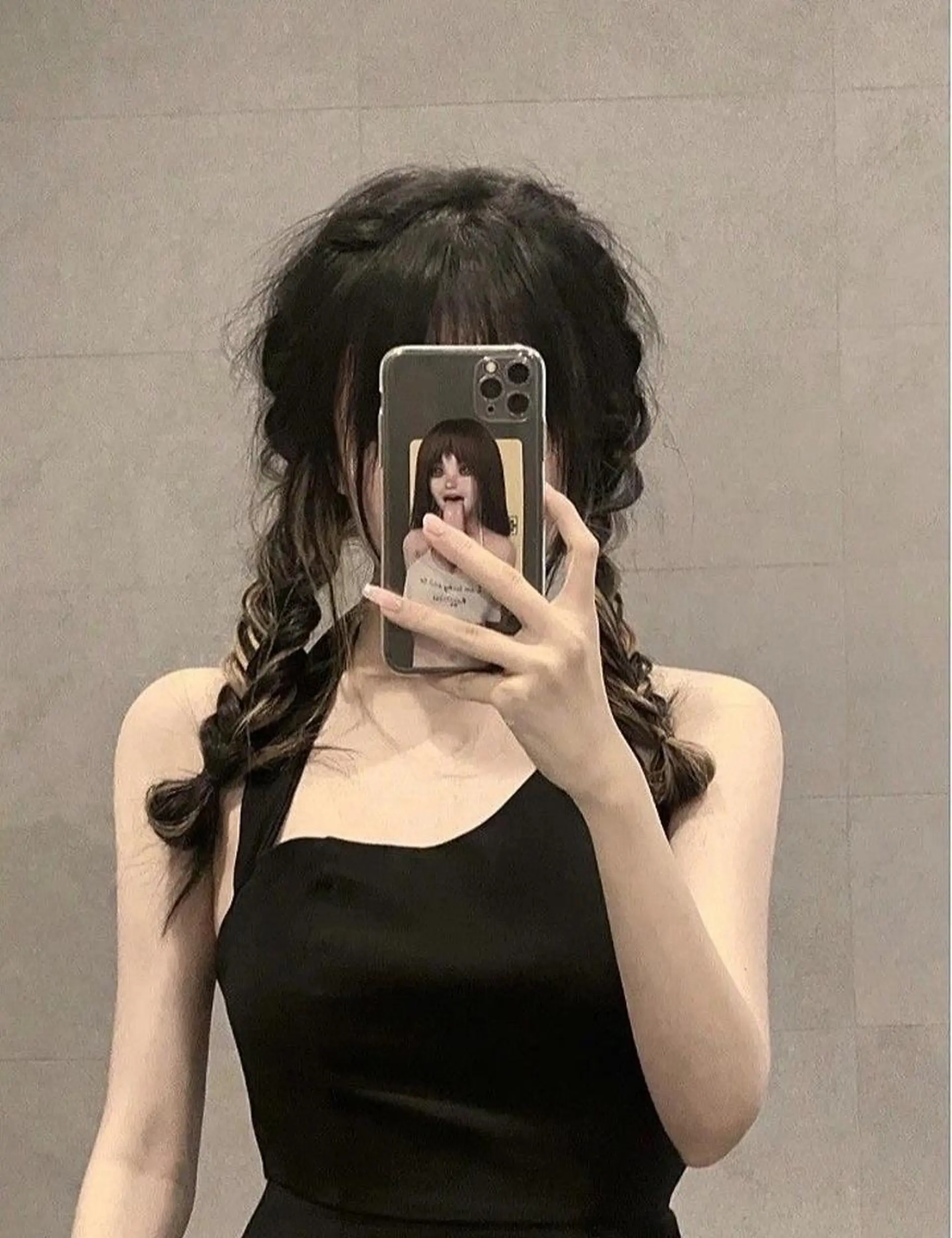 ロング カラー 韓国風暗髪ヘア🤍 🫧MIREIのヘアスタイル