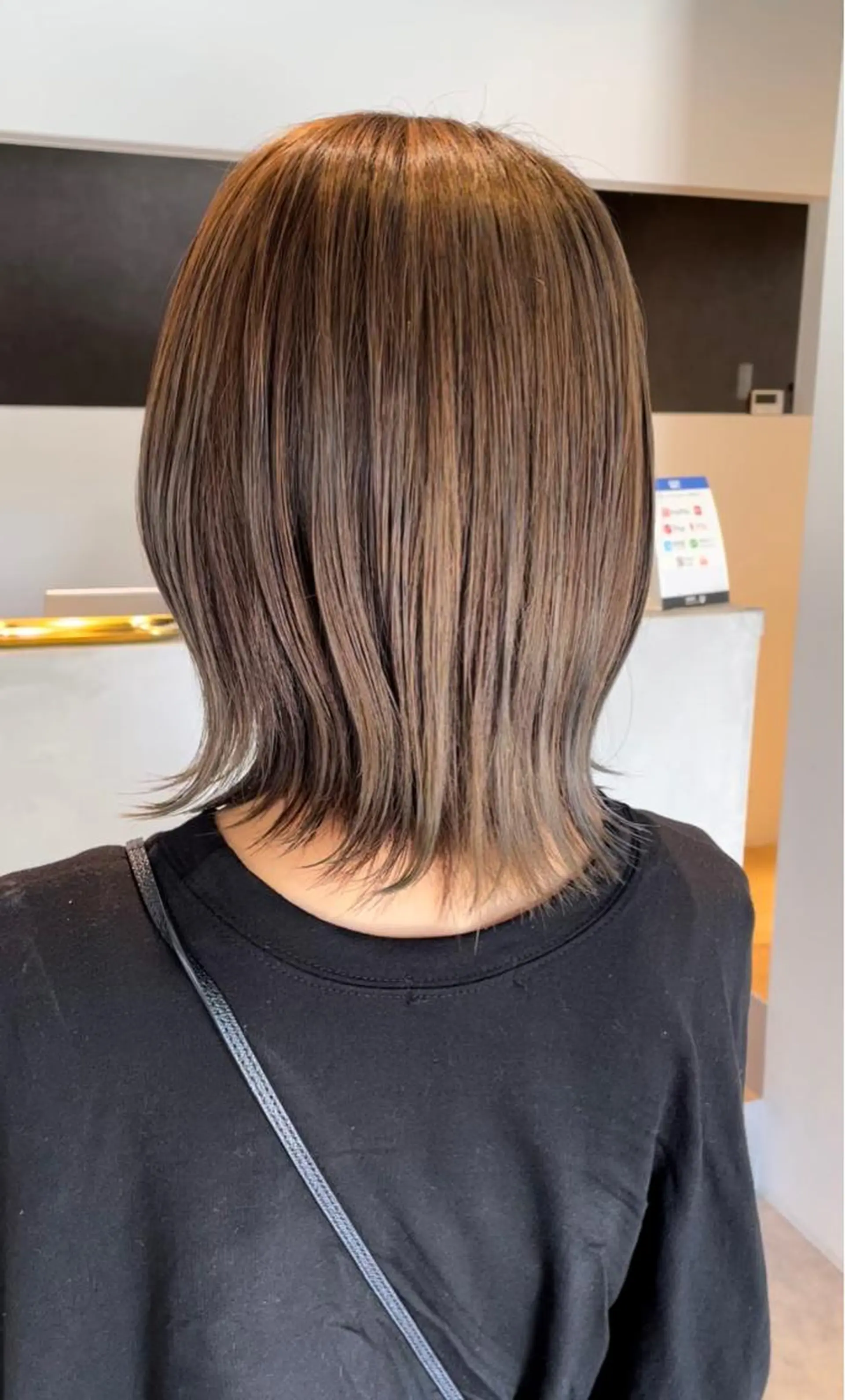 ミディアム カラー ヘアカラー トリートメント オノギ シュンのヘアスタイル