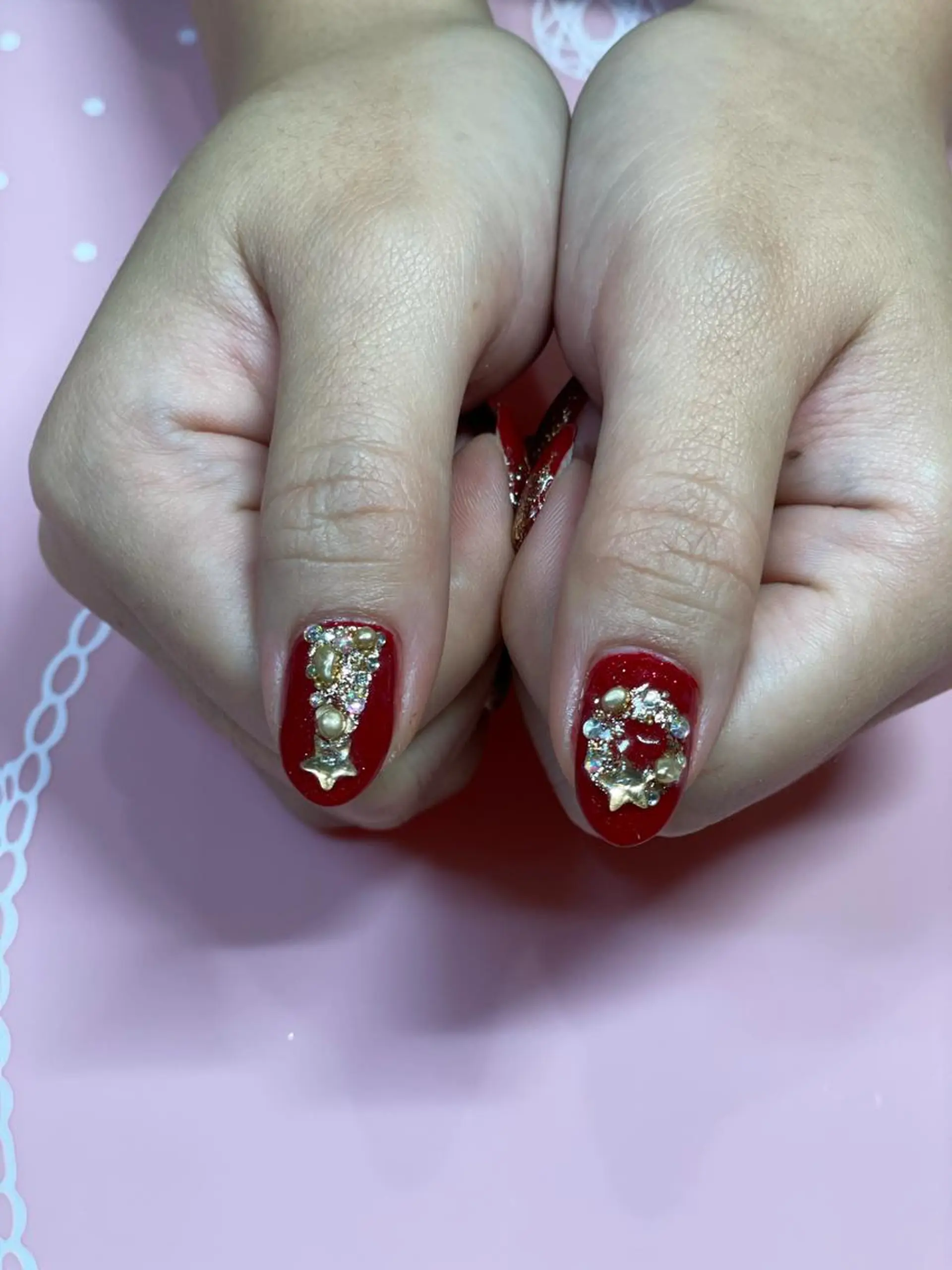 ミディアム ネイル ハンドネイル 《LB》ラブリエ Nail&eyeのマツエク・マツパデザイン