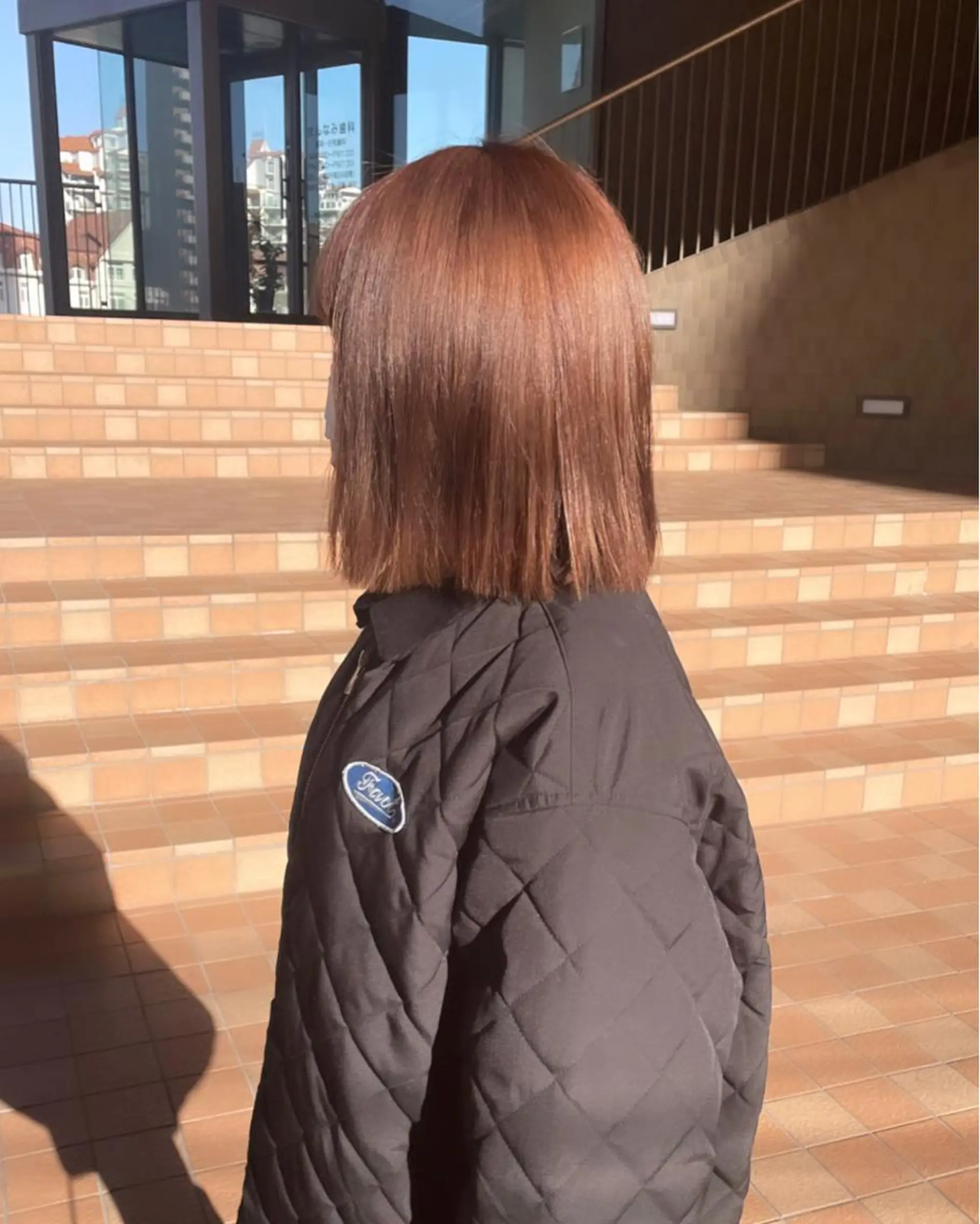 ミディアム カット ヘアカラー あやか/ベージュ /透け感カラーのヘアスタイル