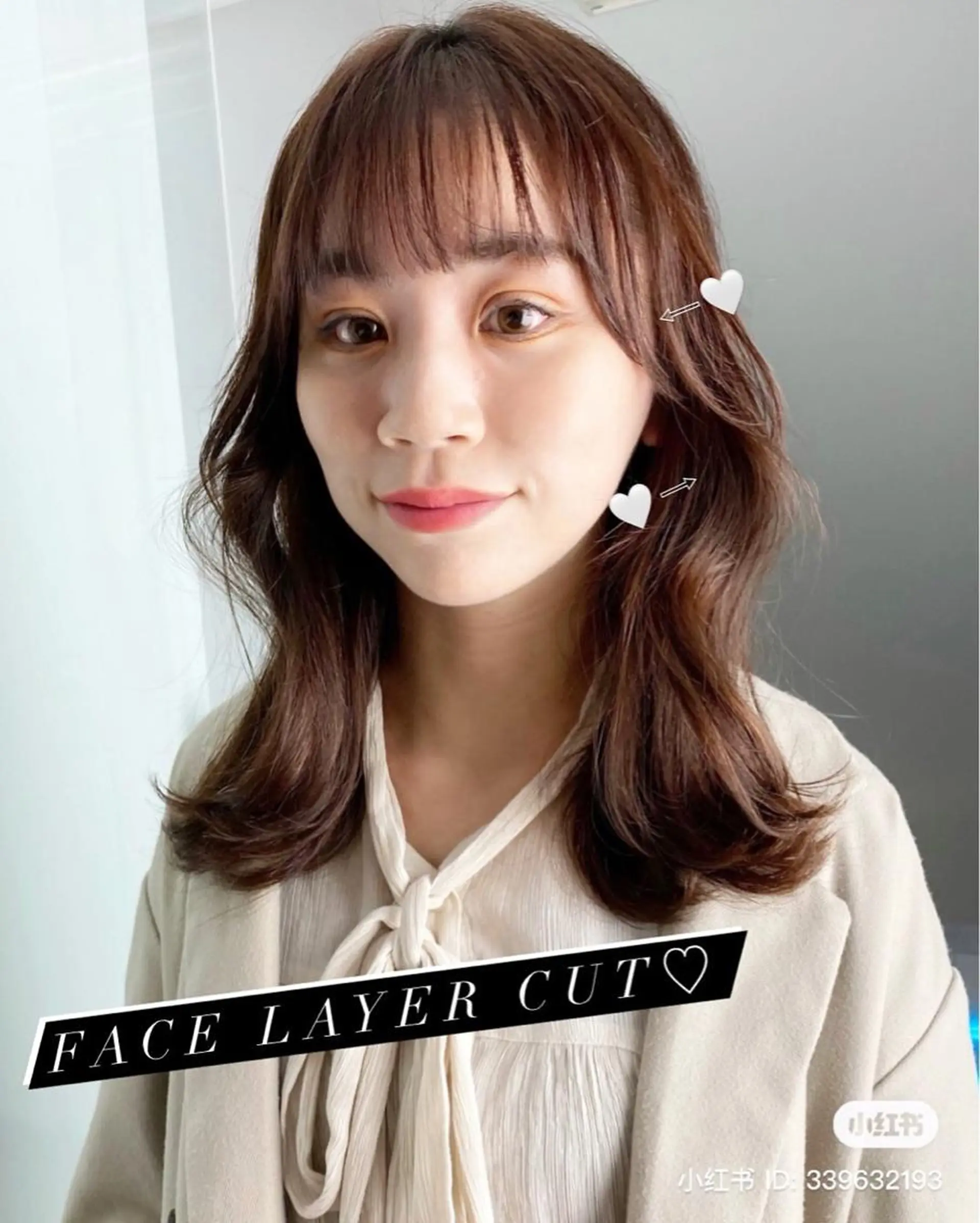 セミロング カラー レイヤーカット カノン🩷のヘアスタイル