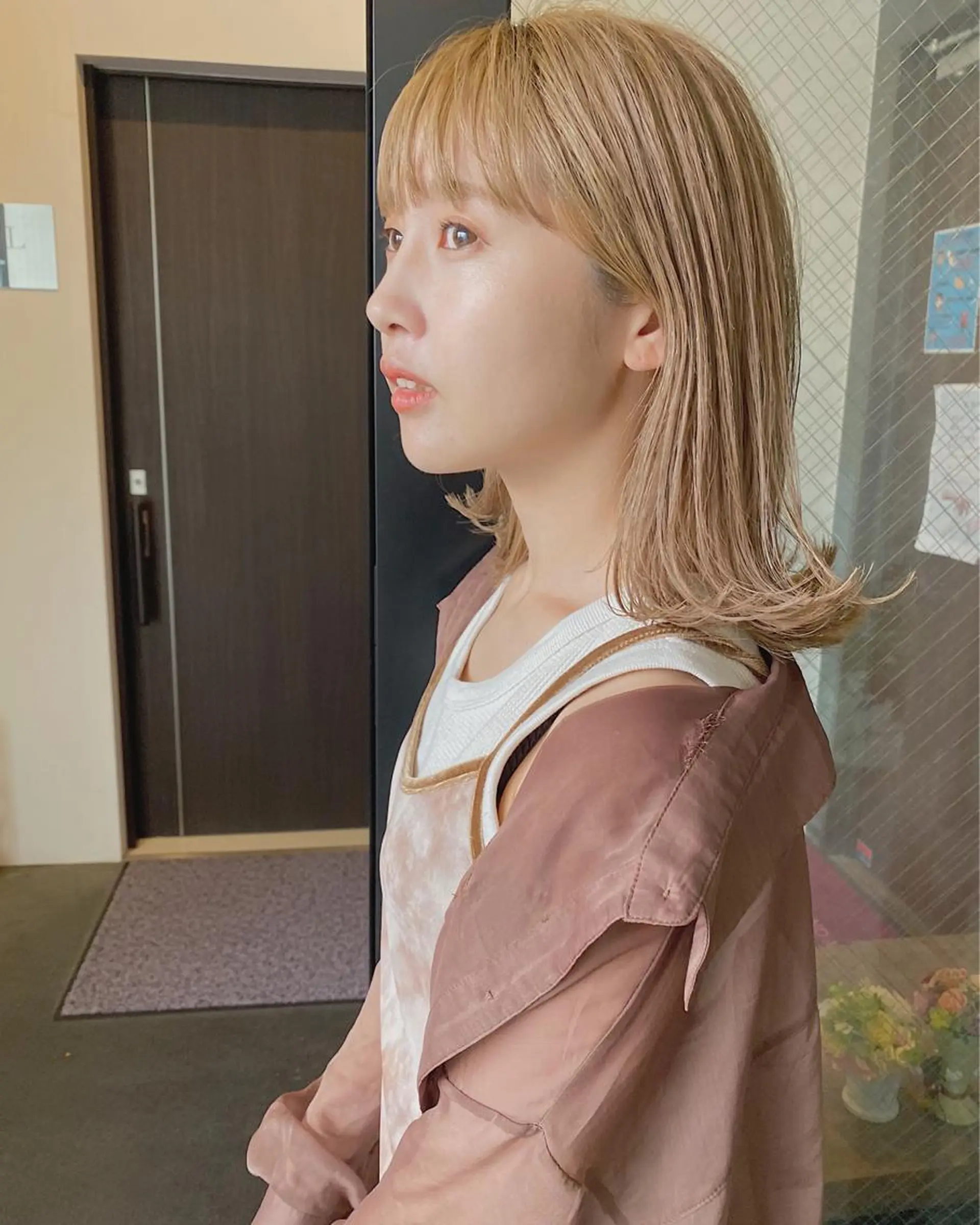 ミディアム カラー パーマ ヘアアレンジ キッズ ネイル マツエク・マツパ umu.［韓国ヘア /ダウンパーマ］のヘアスタイル