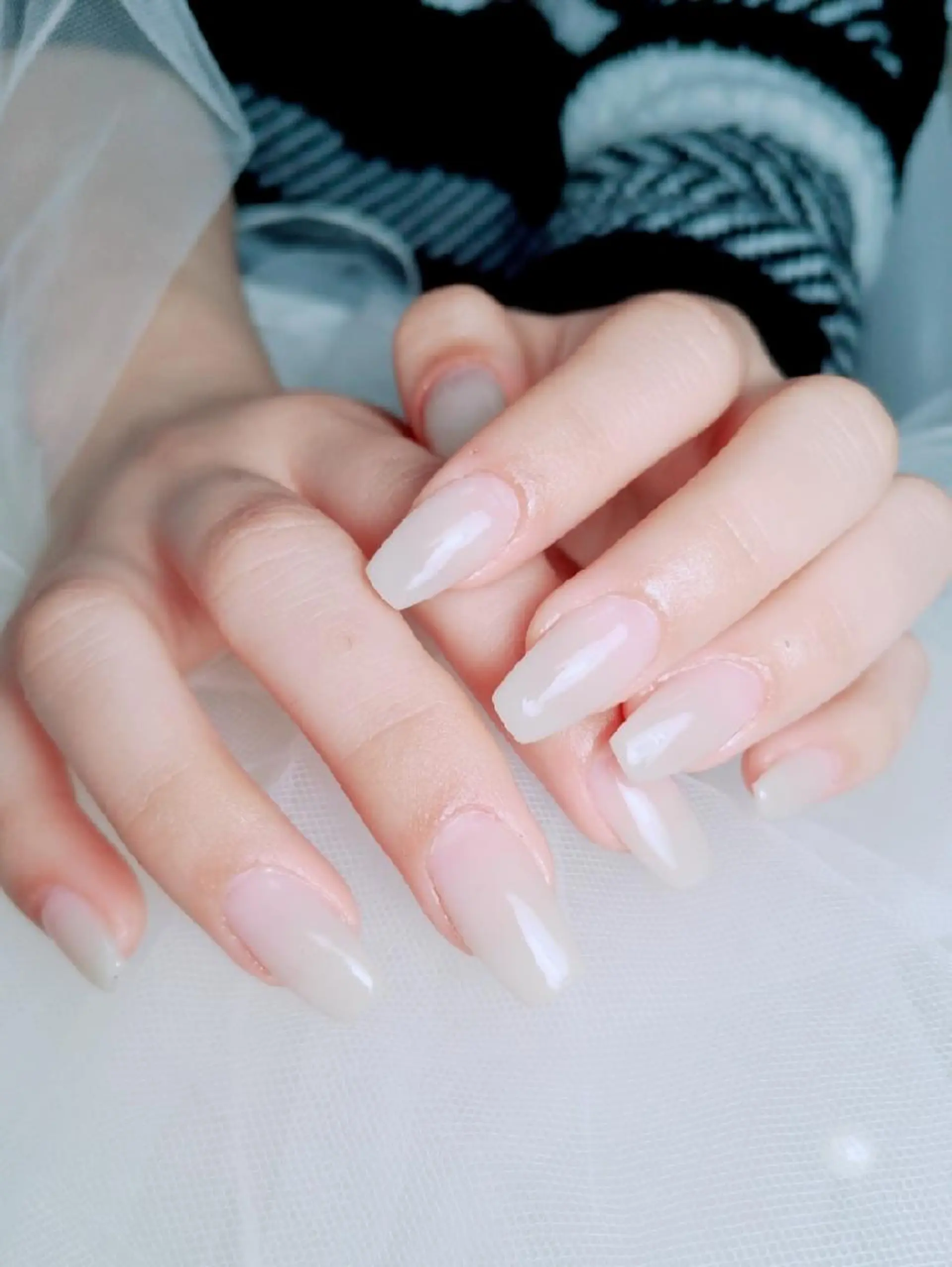 ネイル 長さ出し ハンドネイル 門戸厄神プライベートサロンulunail所属・ulunail mikaのネイルデザイン