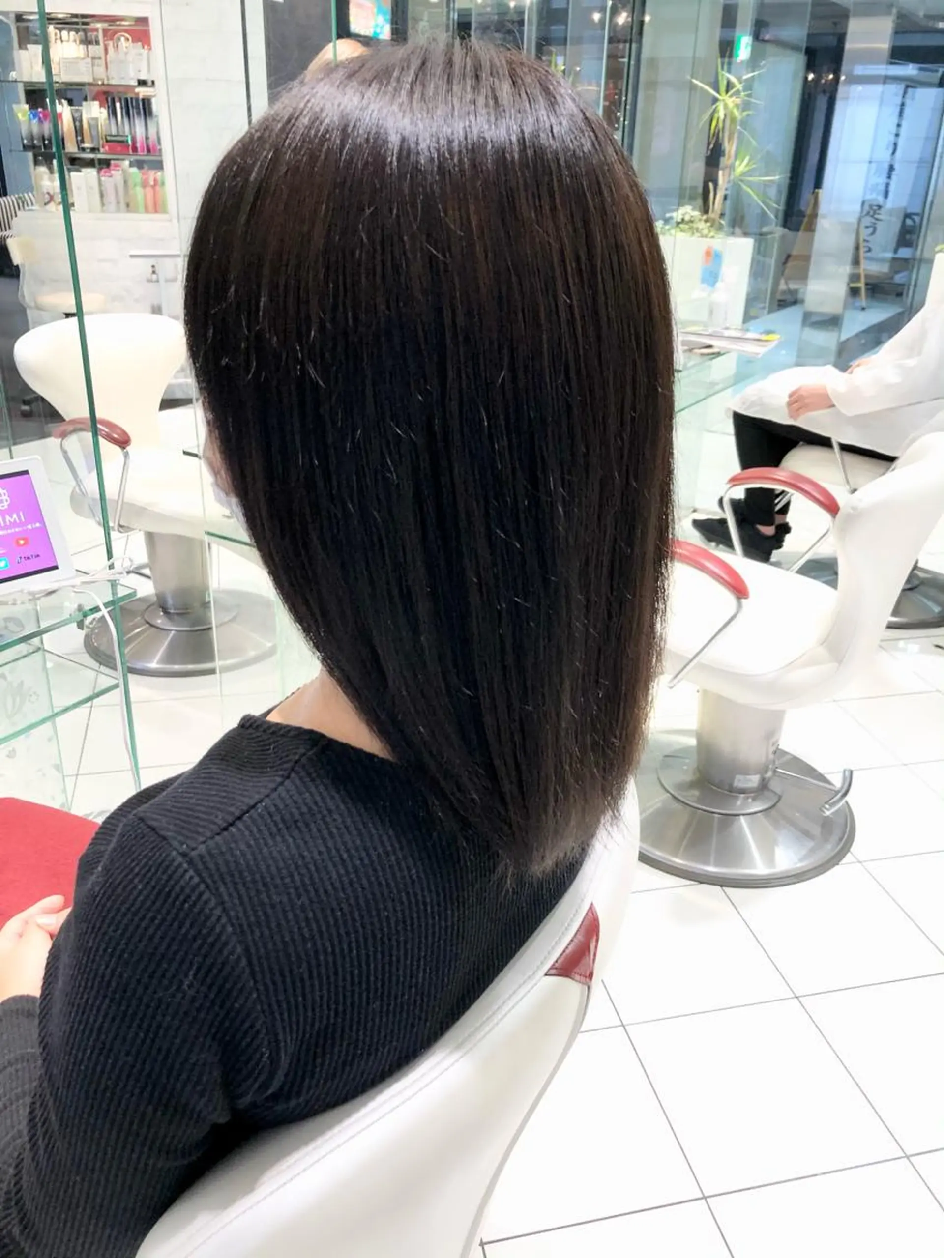 カラー パーマ 髪質改善 酸熱トリートメント ✨髪質改善ストレート ×ミニボブ✨萩原　翼のヘアスタイル