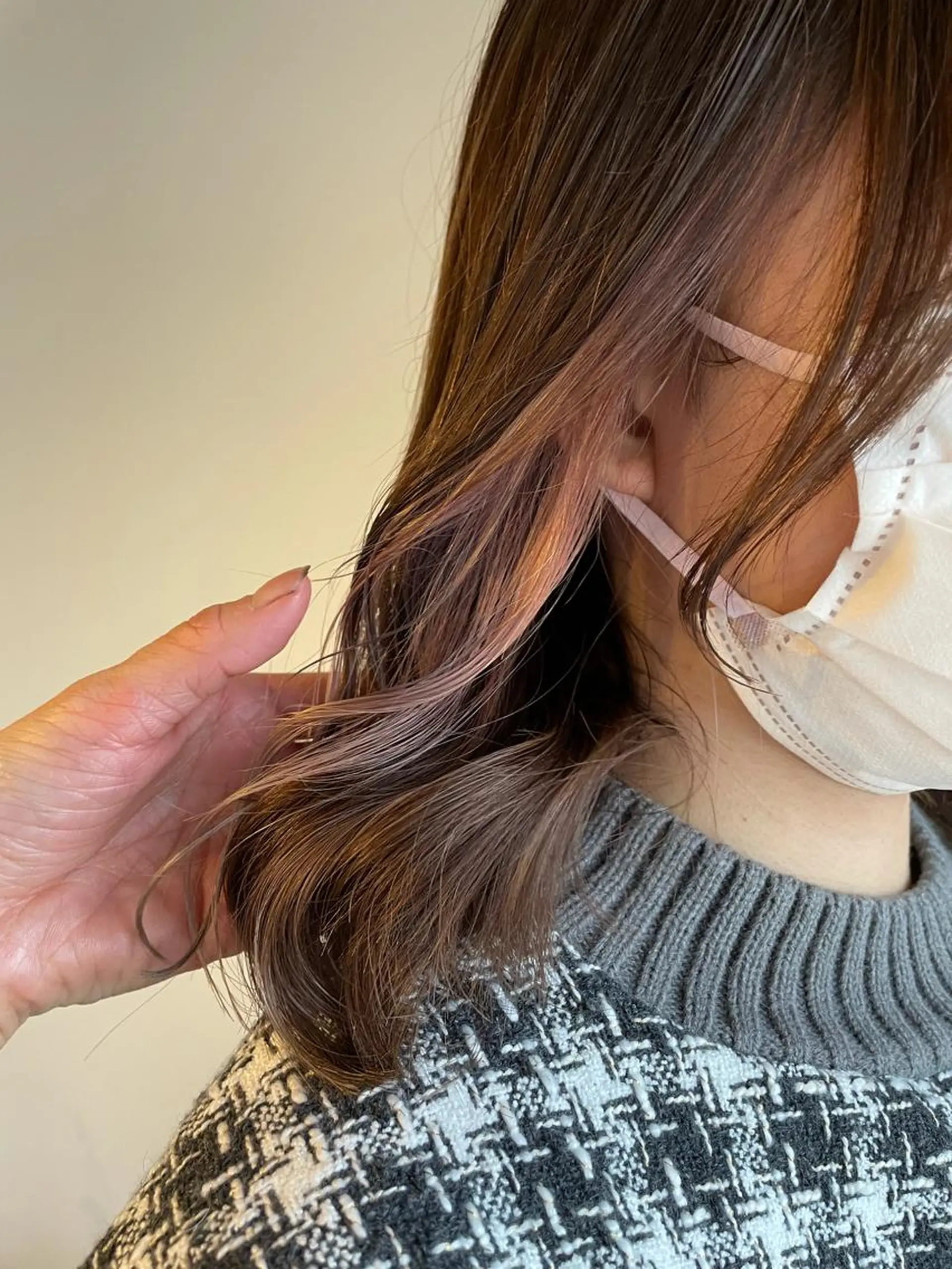 セミロング カラー ヘアアレンジ マツエク・マツパ 透明感カラー/推しカ ラー☁️JURAのヘアスタイル