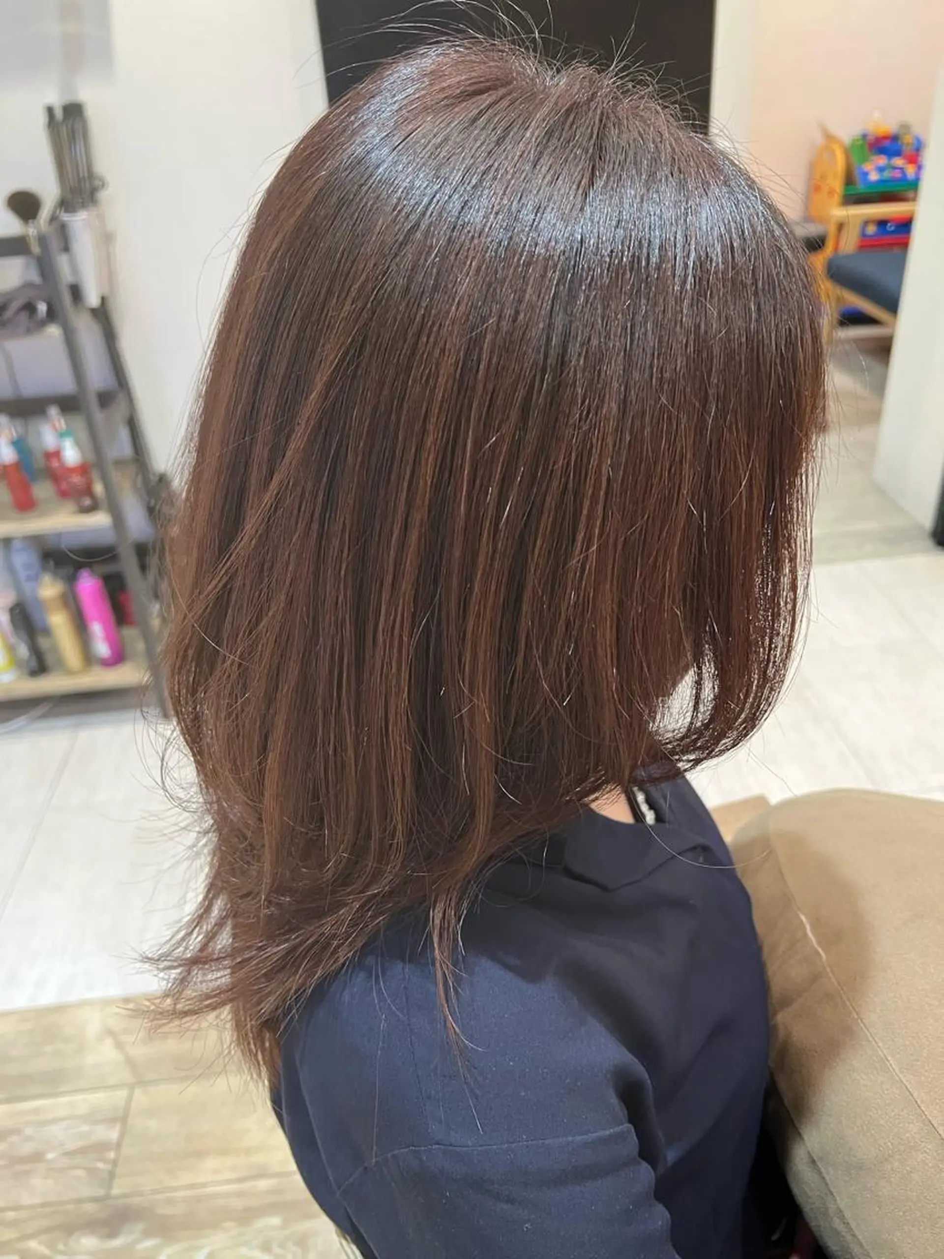 セミロング カラー 韓国ヘア🇰🇷 増田夏希のヘアスタイル