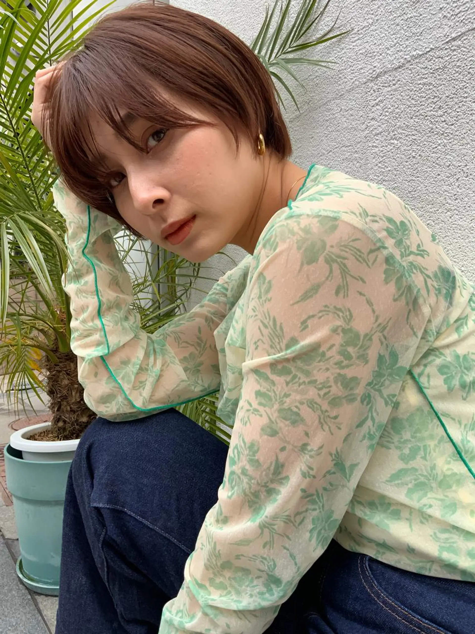 ミディアム カラー カラー指名No.1 土井新治❄️のヘアスタイル