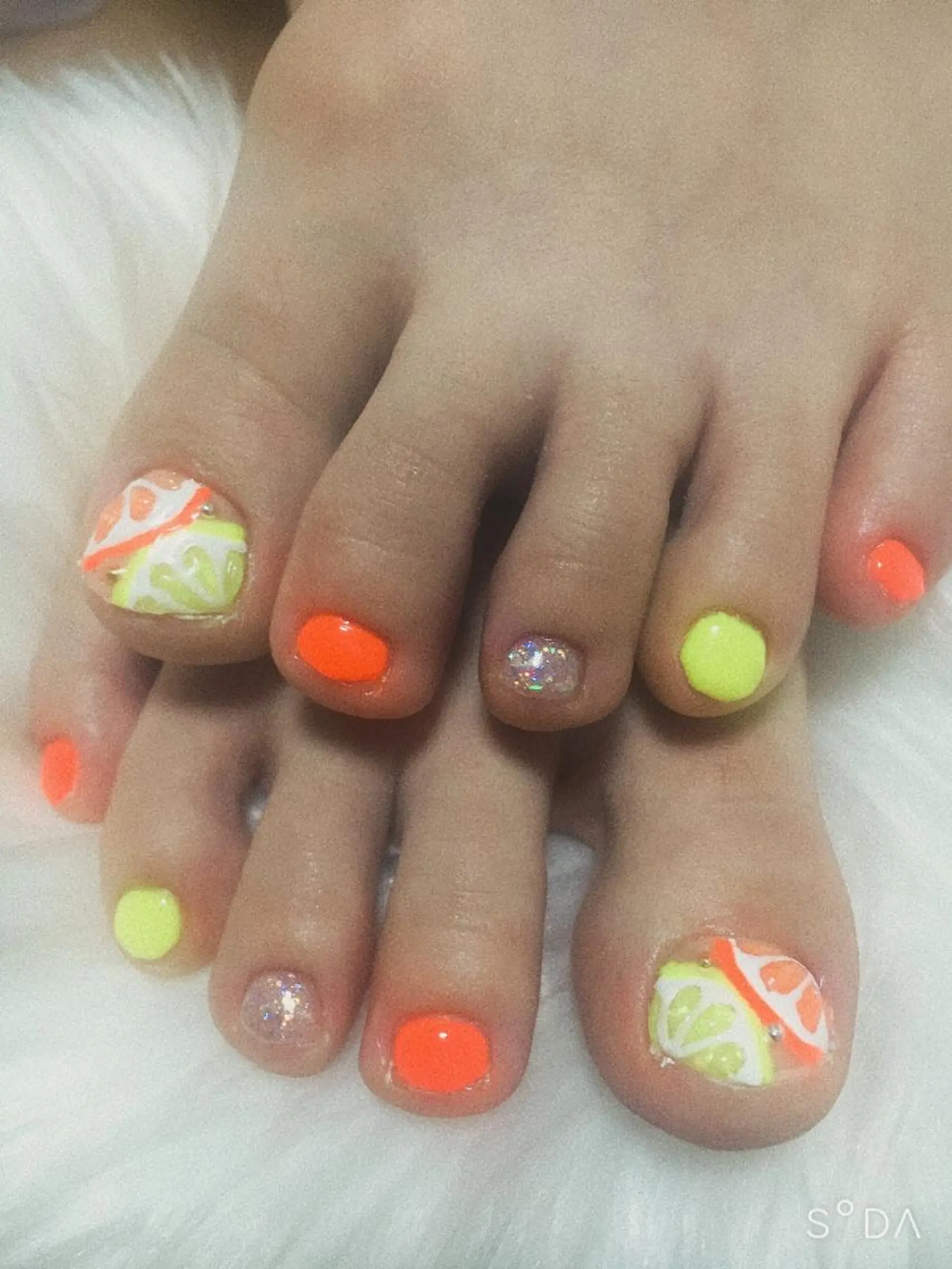 ネイル オレンジ miwa ミワのネイルデザイン