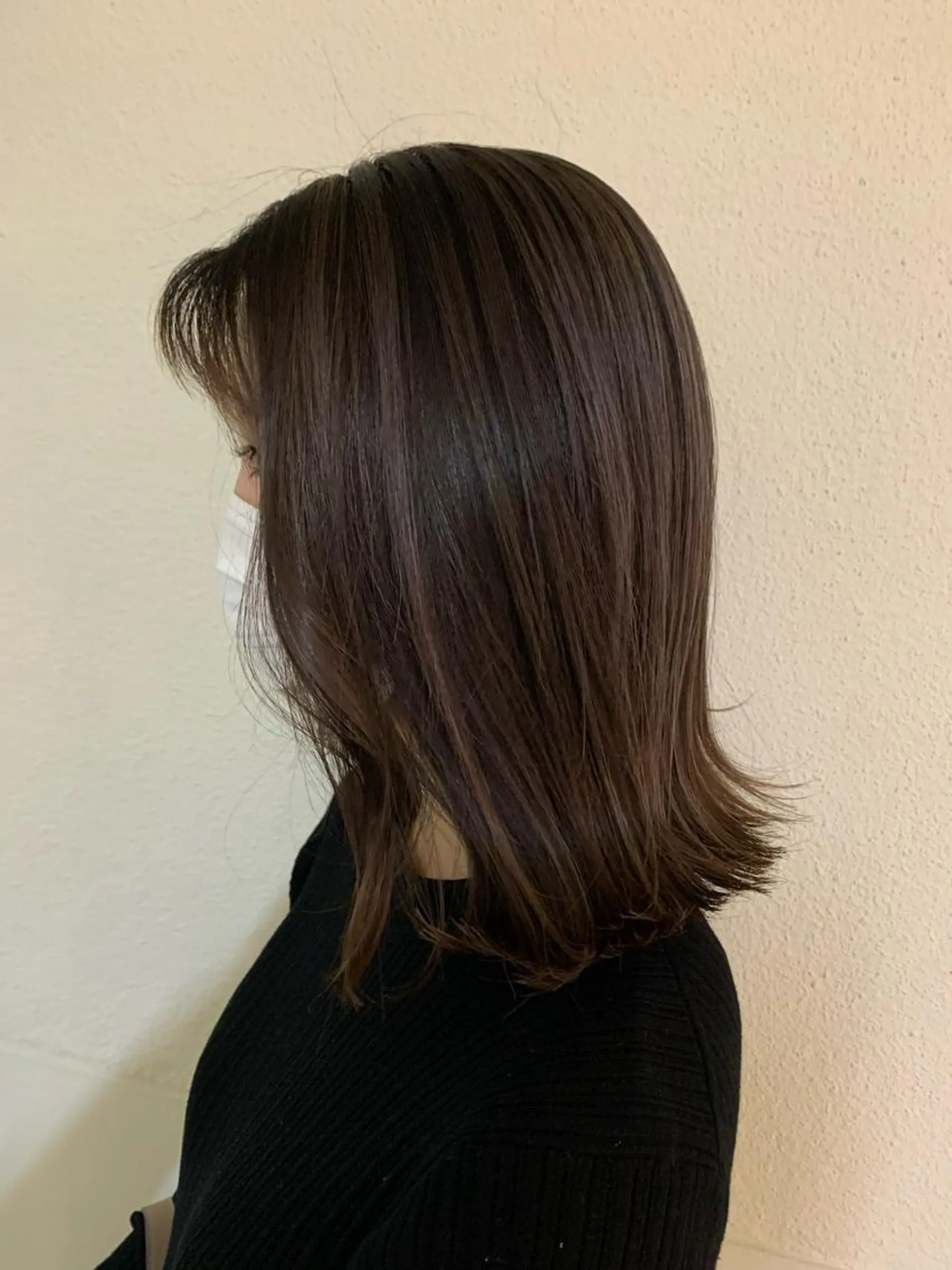 セミロング カラー 船津武俊 フナツタケトシのヘアスタイル