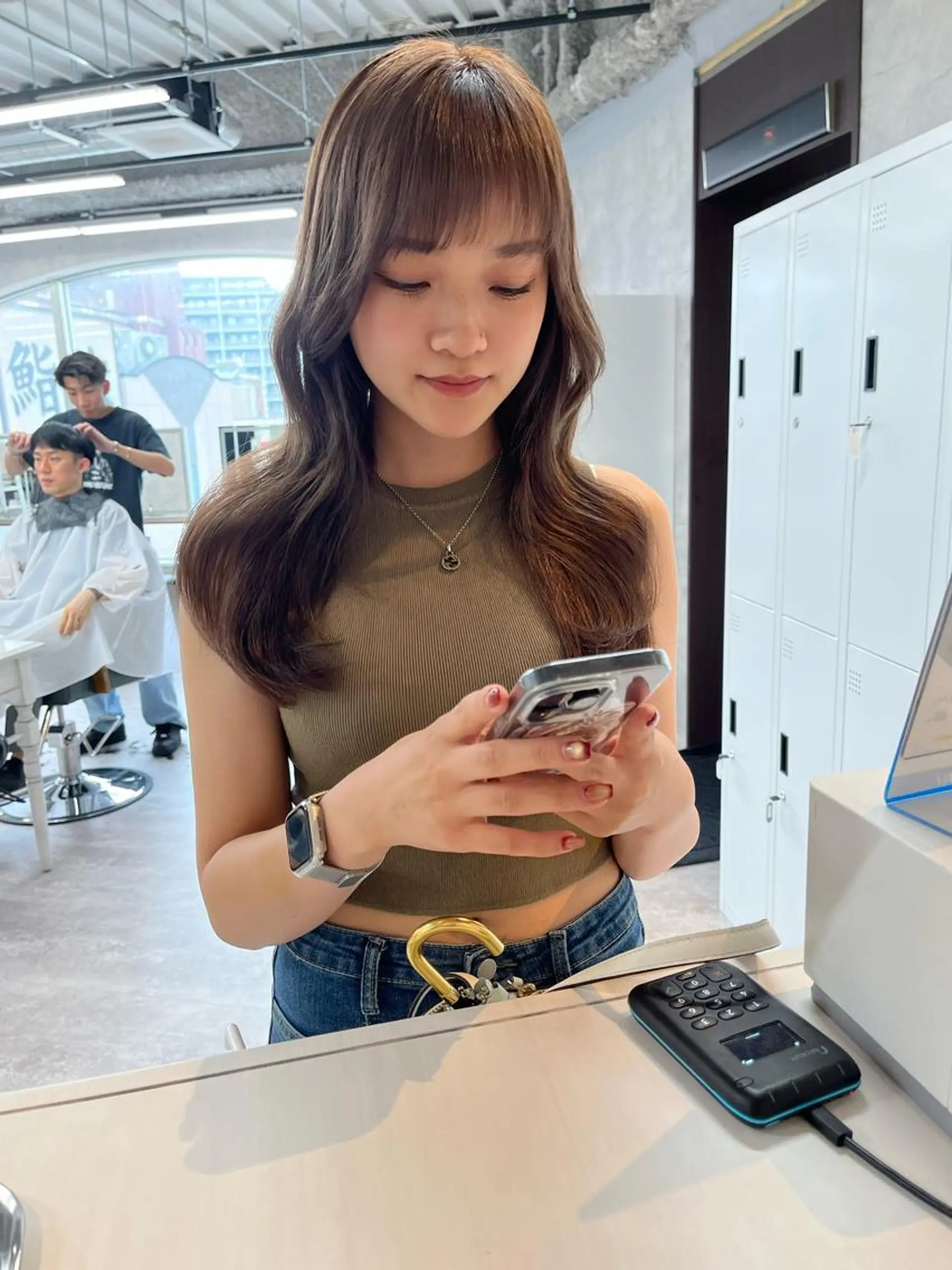 ロング カラー カット ヘアカラー トリートメント ヘアセット ハイトーン/レイヤー 💜Akaneのヘアスタイル