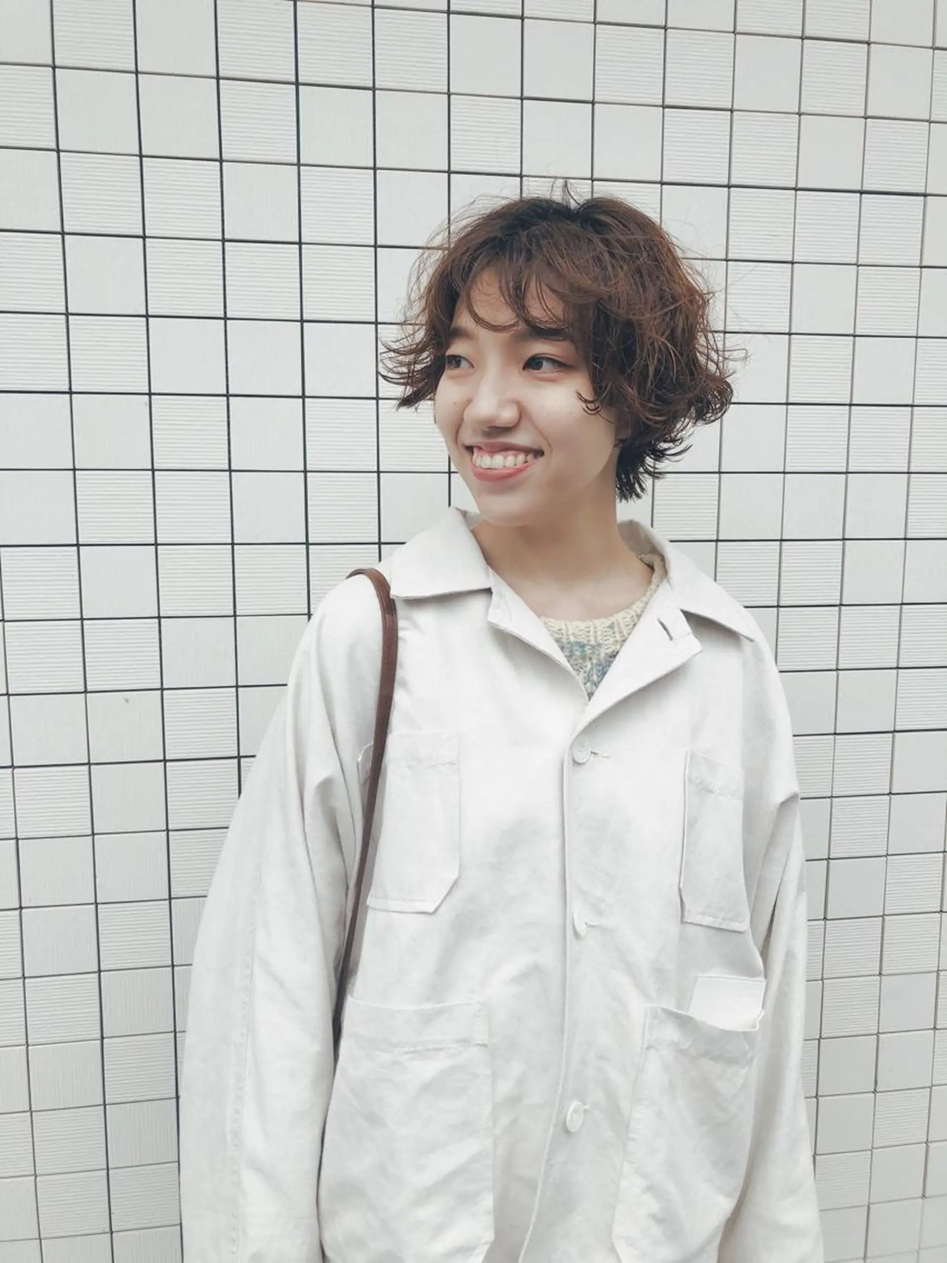 ミディアム ミディアムパーマ 金田 夏野のヘアスタイル