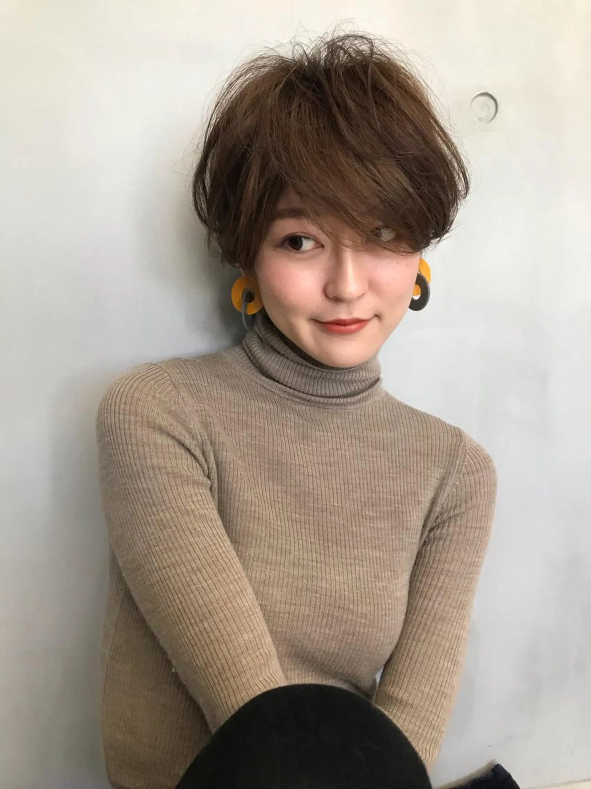 ショート カラー パーマ ハンサムショート 透明感カラー ショートヘア wezer所属・✨透明感カラー✨髪質 改善✨国分魚生のヘアスタイル