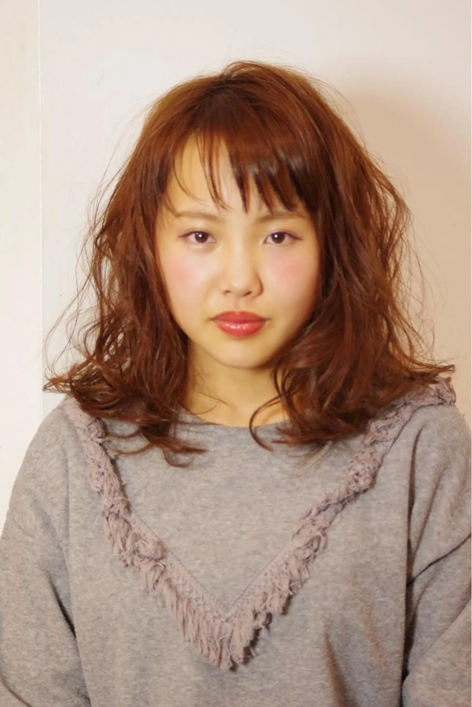 ミディアム セミロング カラー 大木 拓瑞のヘアスタイル