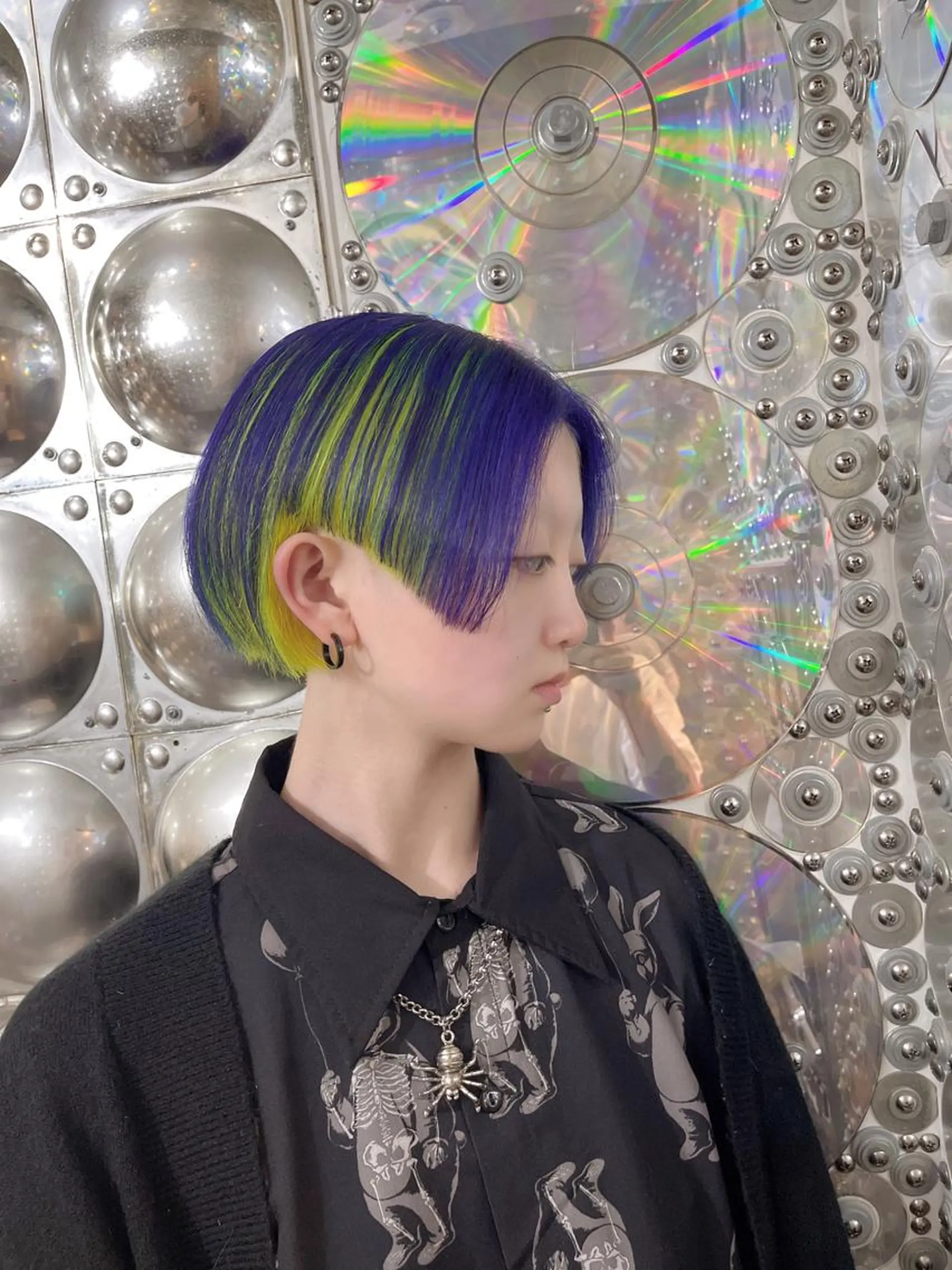 ショート カラー ヘアアレンジ haco+所属・🌈派手髪エクステ ブレイズ🌈ひろとのヘアスタイル