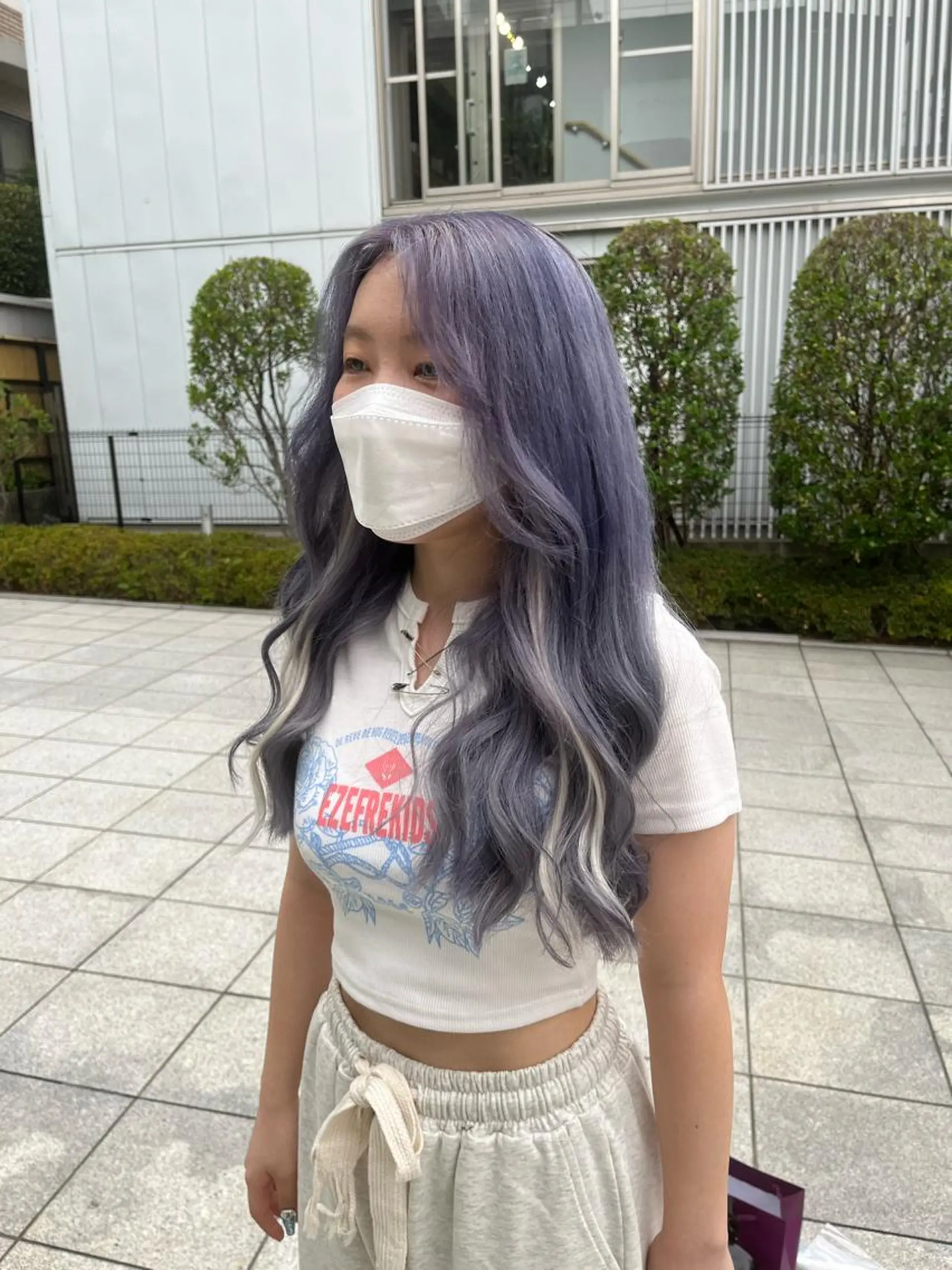 ロング カラー ヘアアレンジ カット ヘアカラー トリートメント ヘアセット 🩶【推しハイトーン 】yuzu🩶のヘアスタイル