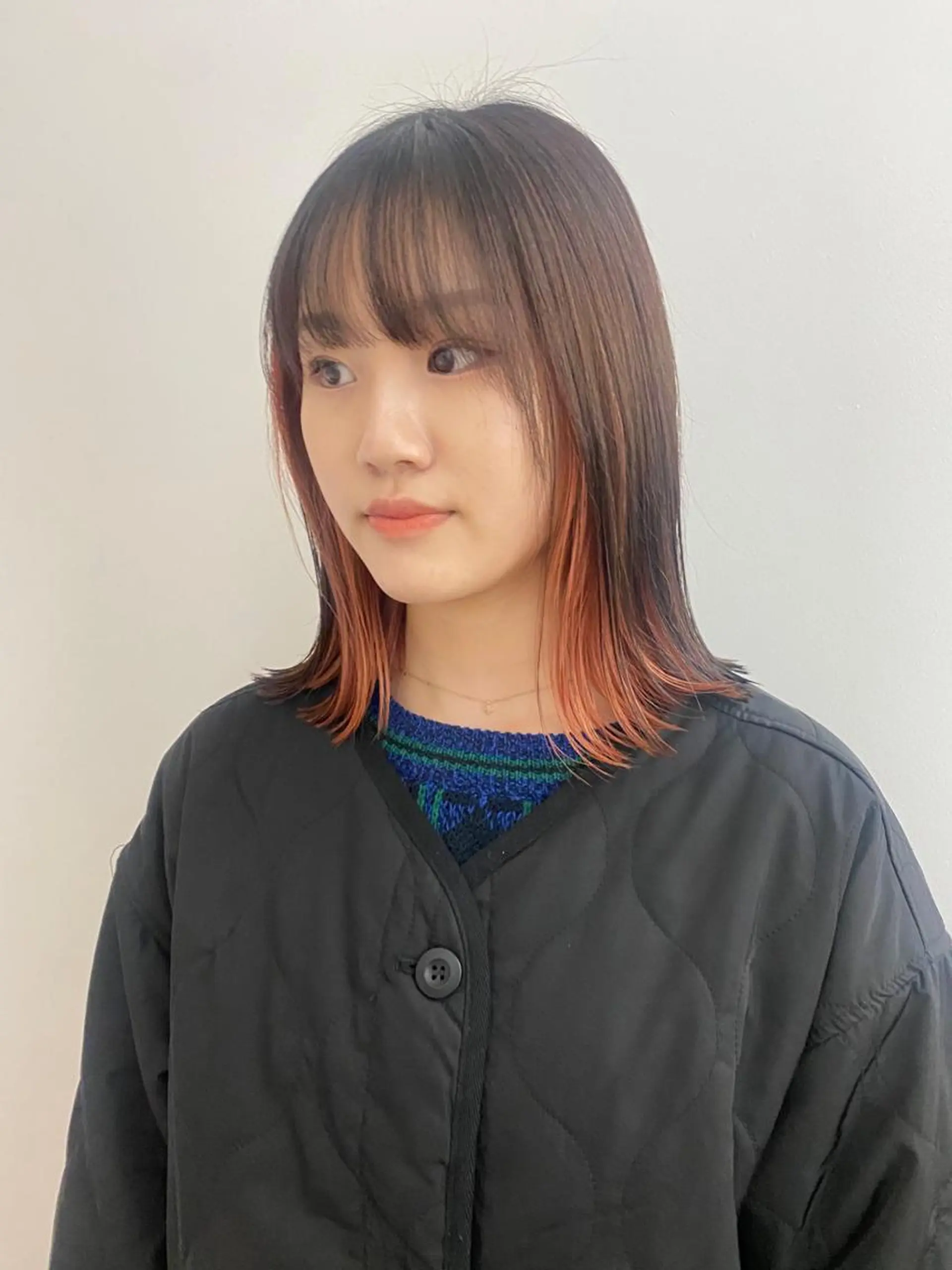 ミディアム 顔周りカット/透明感 カラー✂️MEIのヘアスタイル