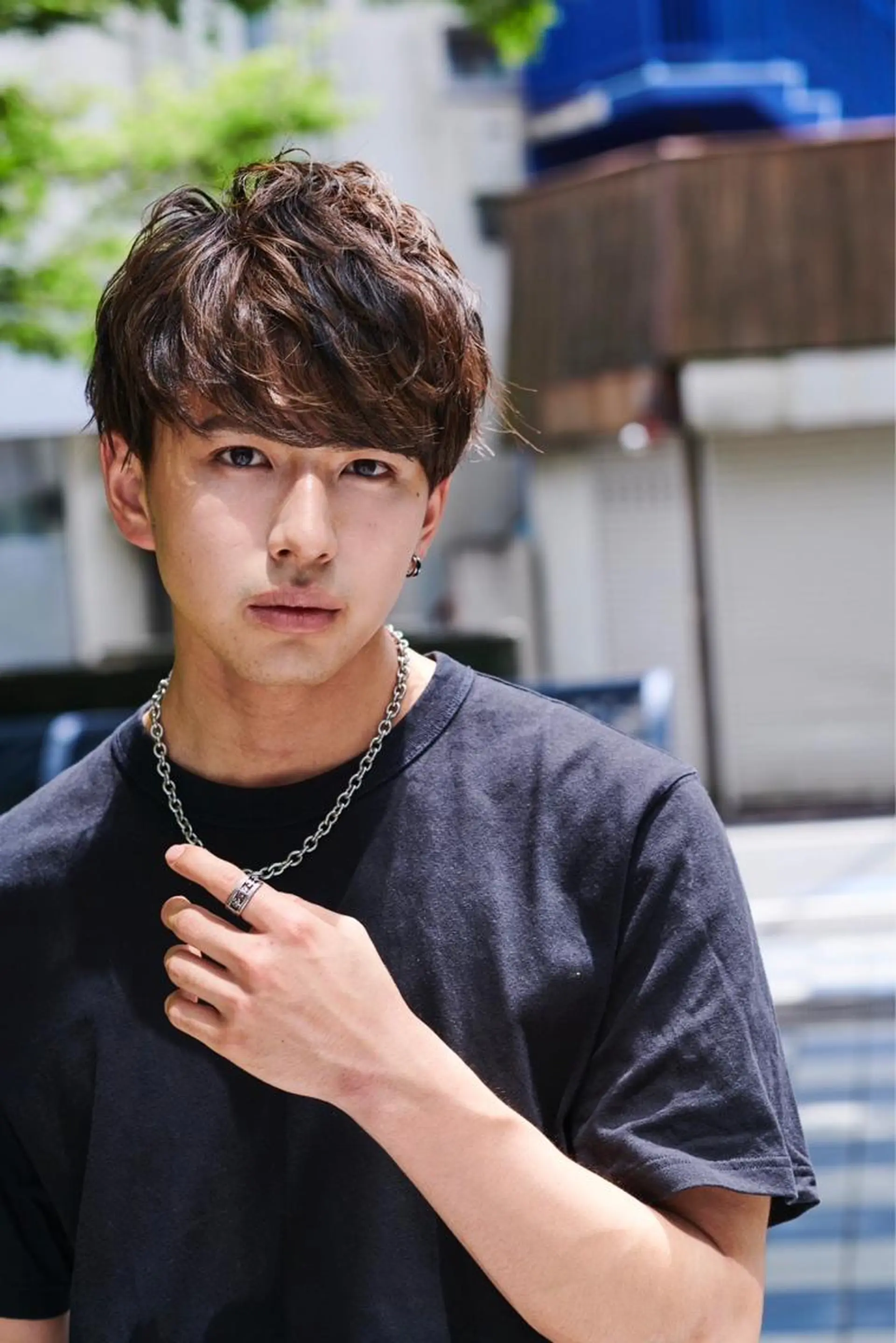 カラー パーマ ヘアアレンジ メンズ 透明感カラー 板橋　島村美咲のヘアスタイル