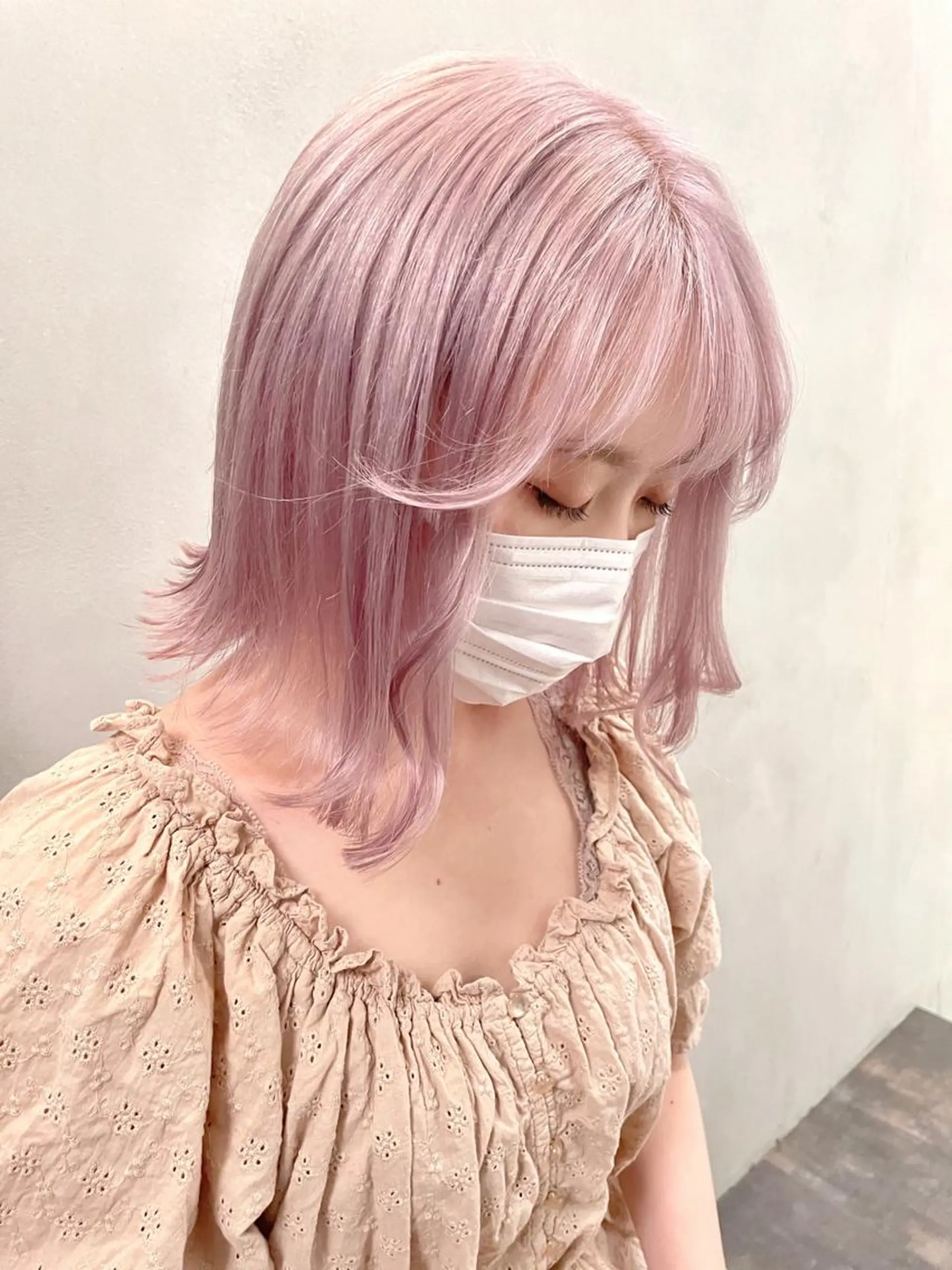 ミディアム カラー ラベンダーカラー ピンクカラー ピンクラベンダー ヘアカラー トリートメント MiL所属・✨ハイトーン✨ 濱田知孝のヘアスタイル