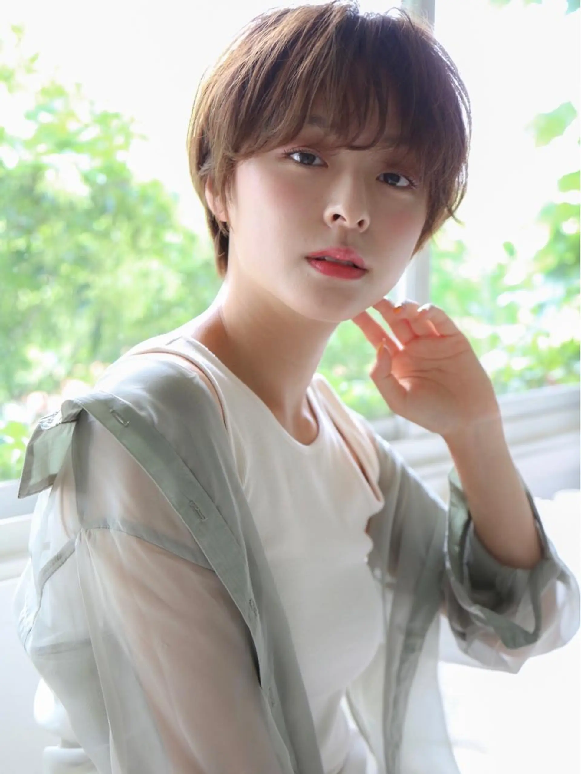 ショート カラー パーマ ヘアアレンジ カット トリートメント 増渕 駿介のヘアスタイル