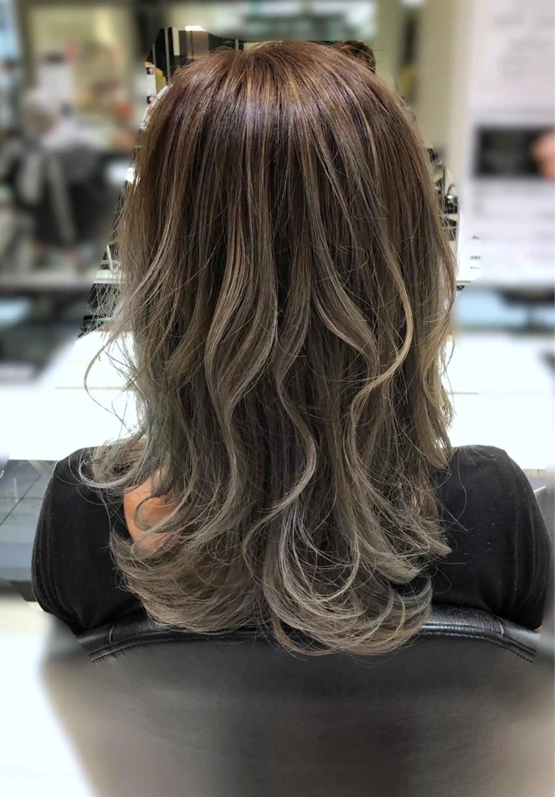 ロング カラー グレージュ ハイライトカラー ハイライト カット ヘアカラー トリートメント ✨髪質改善✨ 田西　基彦のヘアスタイル