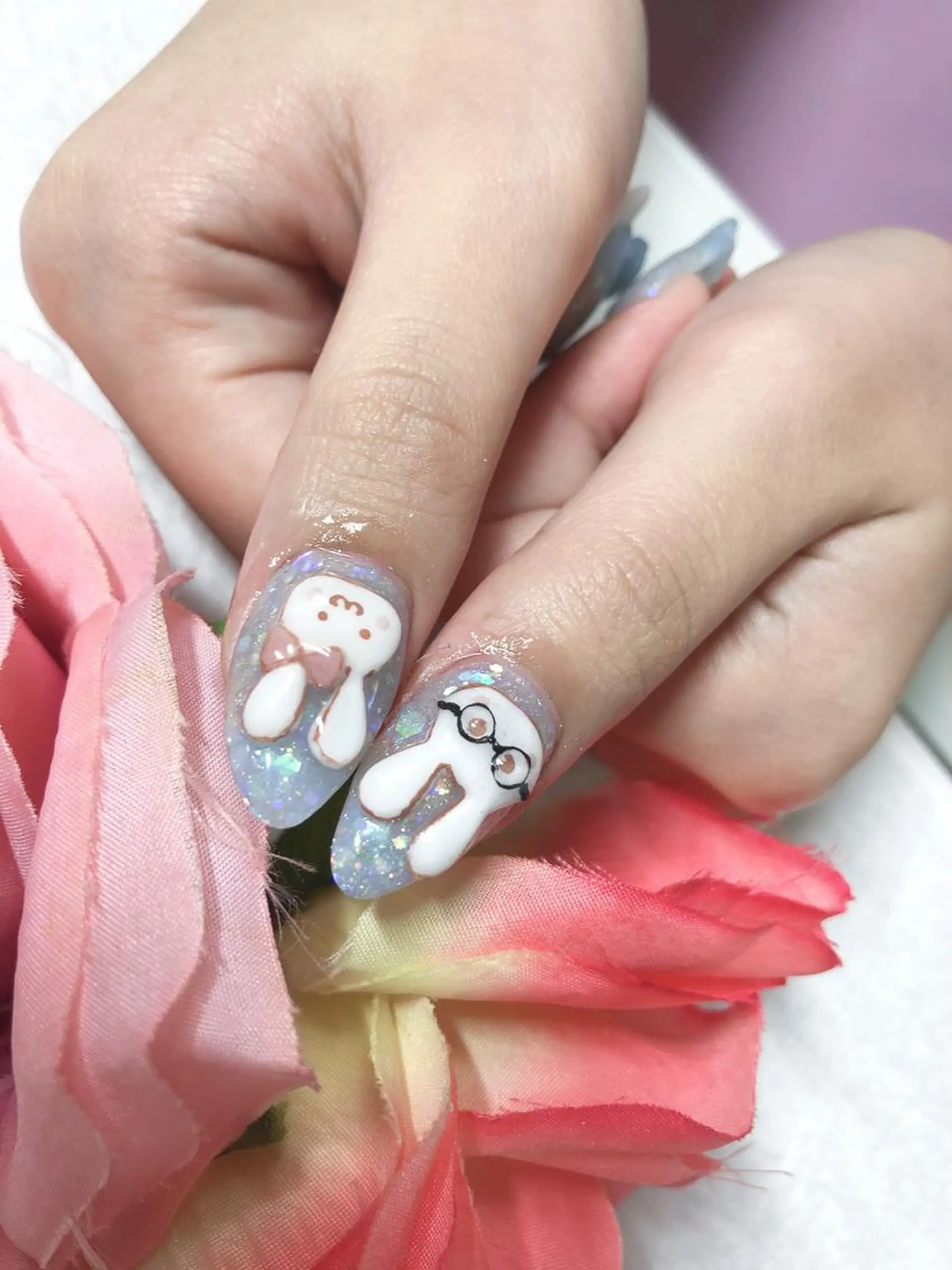 ミディアム ネイル ハンドネイル 《LB》ラブリエ Nail&eyeのマツエク・マツパデザイン