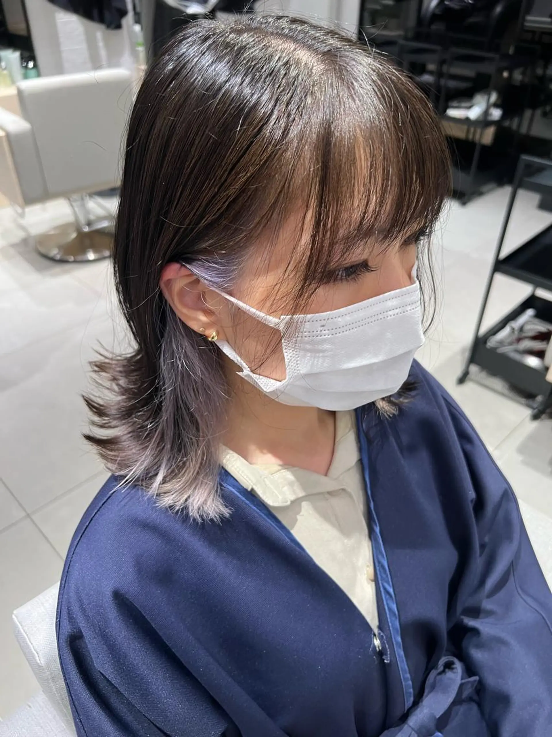 ミディアム カラー stair:case 武蔵小杉所属・髪質改善/ブリーチ 特化🧡‬‪田中颯士のヘアスタイル