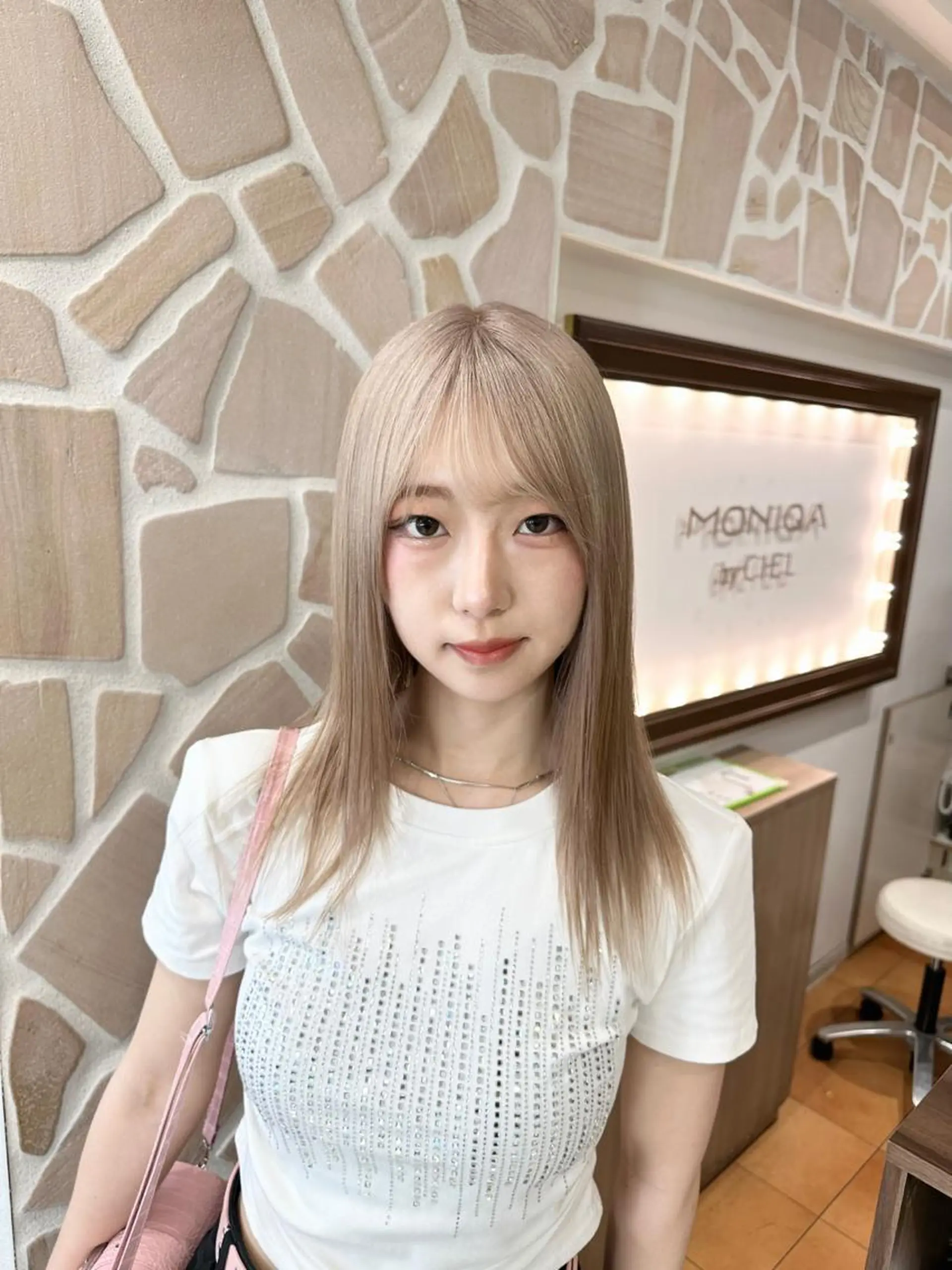 セミロング カラー ヘアアレンジ ブリーチ MONIQA所属・🐲RYUKI メンズブリーチのヘアスタイル