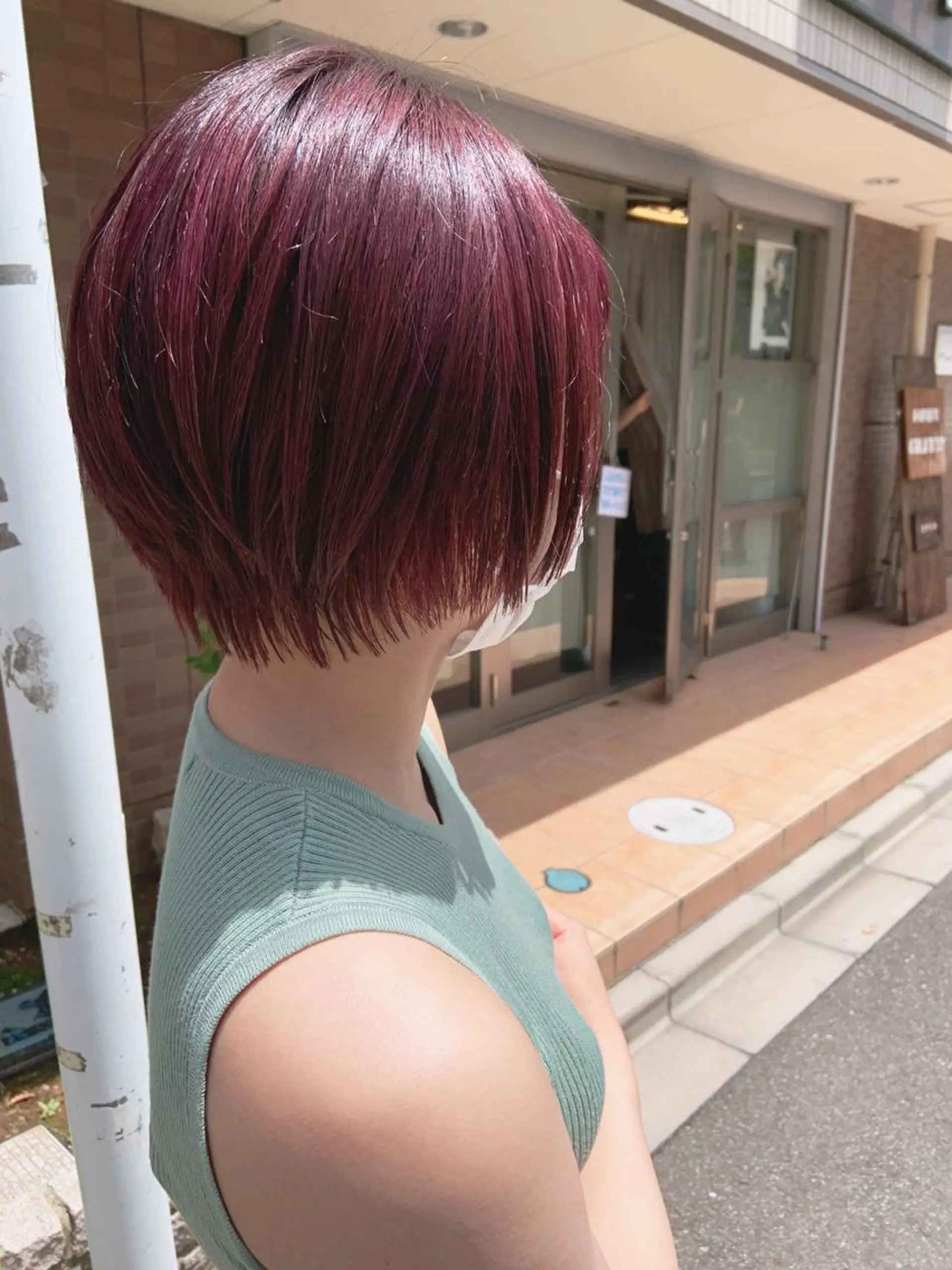 ショート カラー ショートボブ ピンクカラー ボブ ショートヘア rita atelier 【リタ】所属・韓国hair🦋 Nanaのヘアスタイル