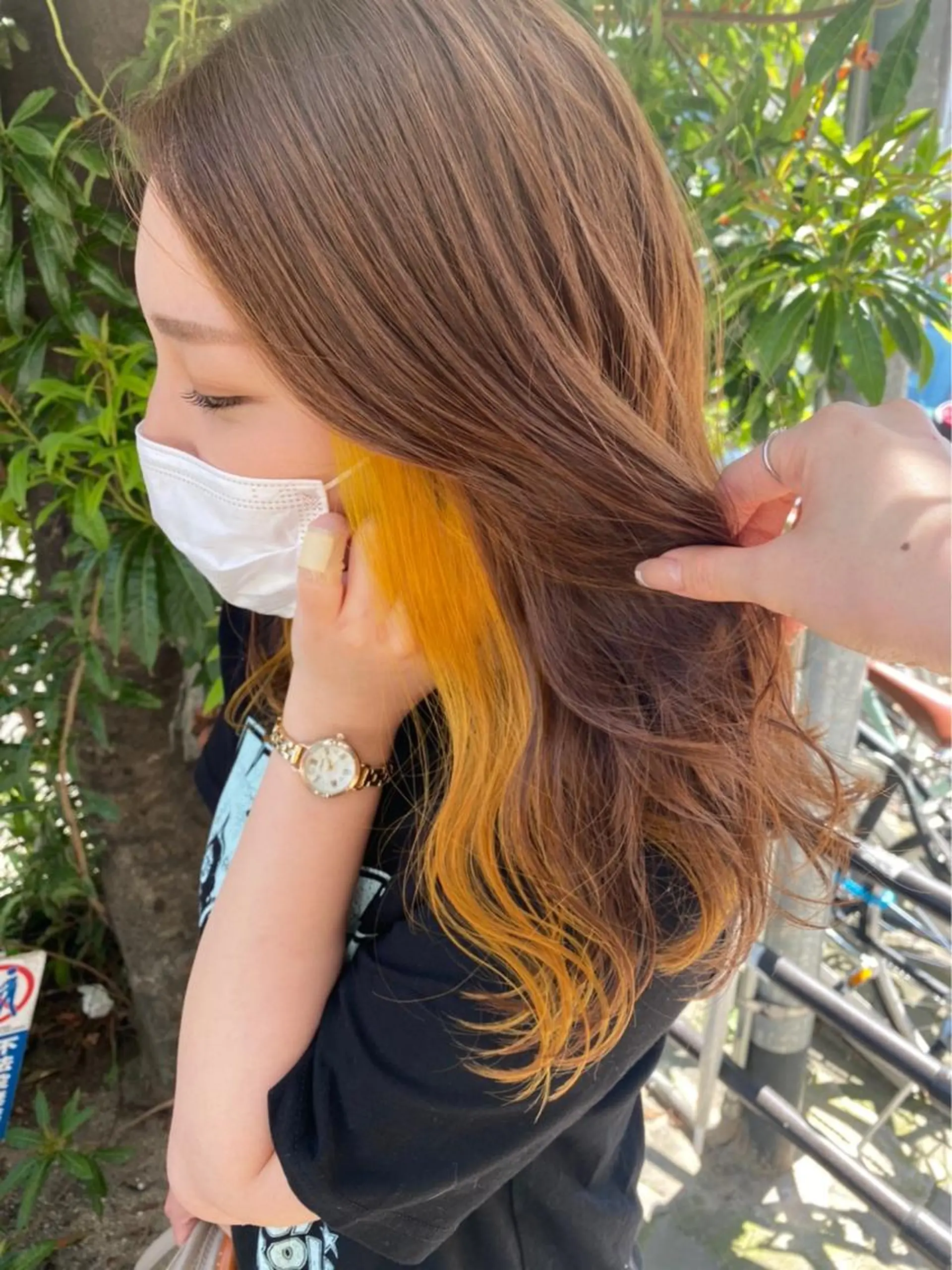 ロング ミストバング 亀川蓮 Agu hairのヘアスタイル