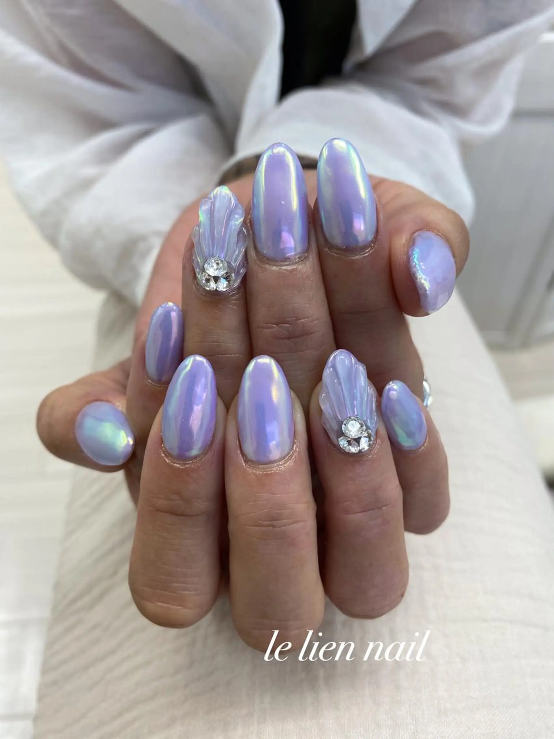 ネイル アートネイル オーロラネイル ミラーネイル ワンカラーネイル ストーンネイル le lien nailのネイルデザイン