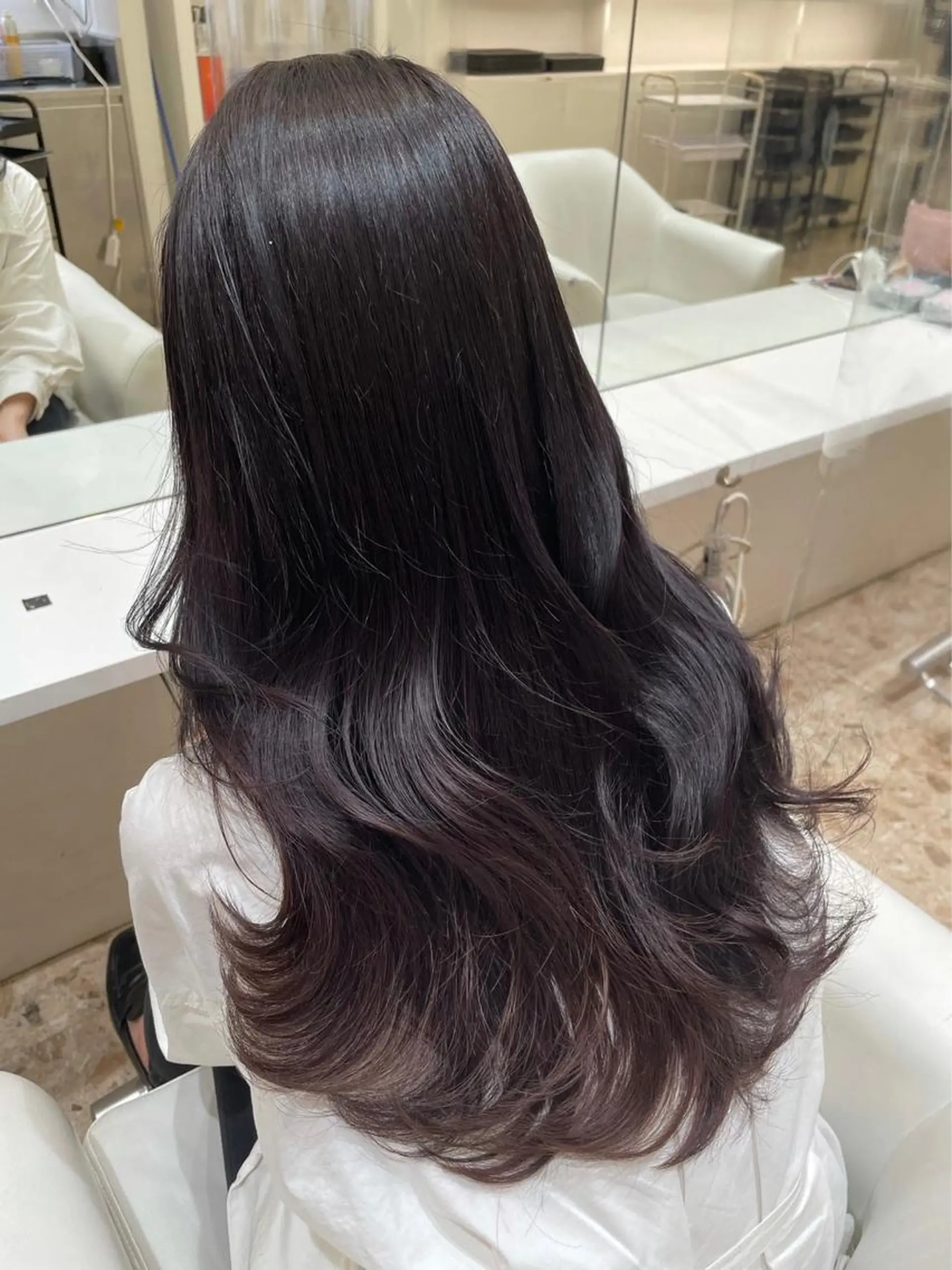 ロング カラー レイヤー/艶カラー /韓国ヘア/高松のヘアスタイル