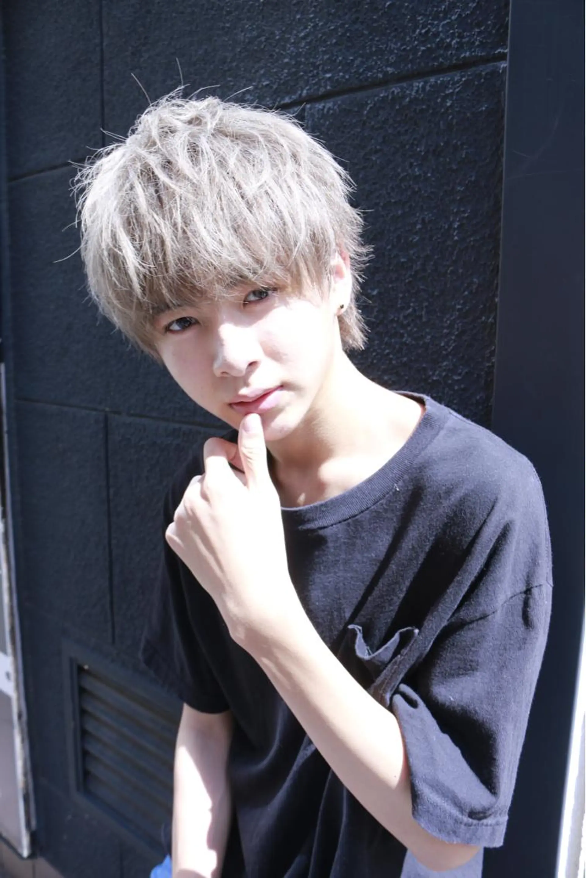 ショート カラー メンズ アッシュ ヘアカラー ヘアセット I-LAND 【アイランド】所属・【メンズパーマ】 I-LANDのヘアスタイル