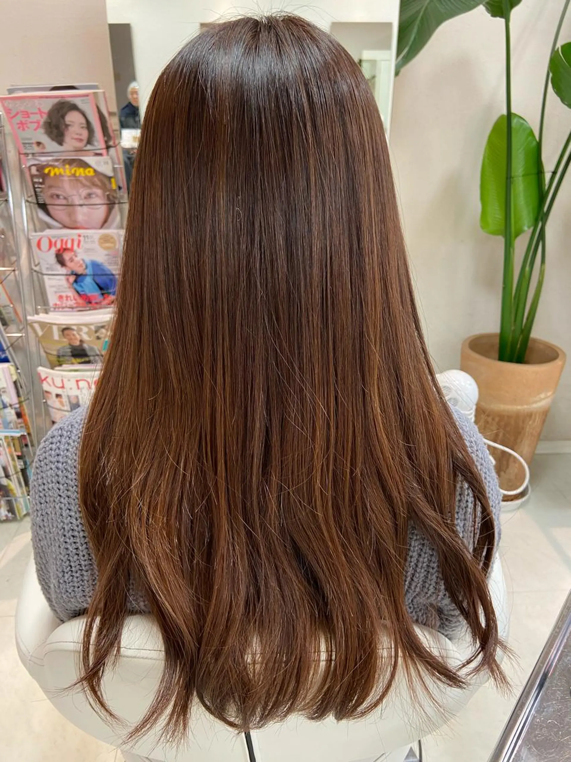 ロング カラー ブリーチ ブリーチなしカラー カット ヘアカラー トリートメント 菊地 美憂のヘアスタイル