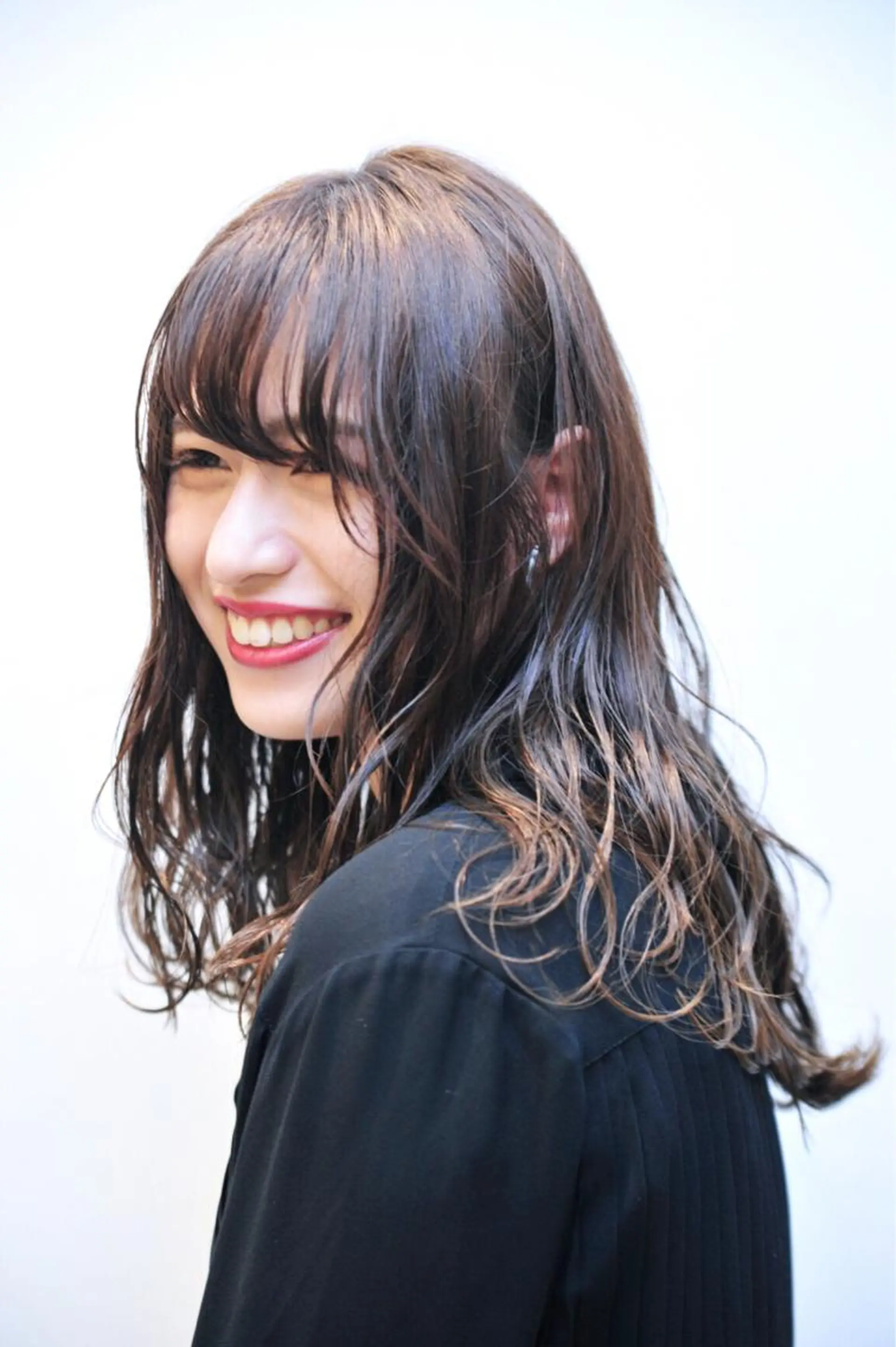 セミロング カラー パーマ セミロングパーマ ディレクター ノナカのヘアスタイル