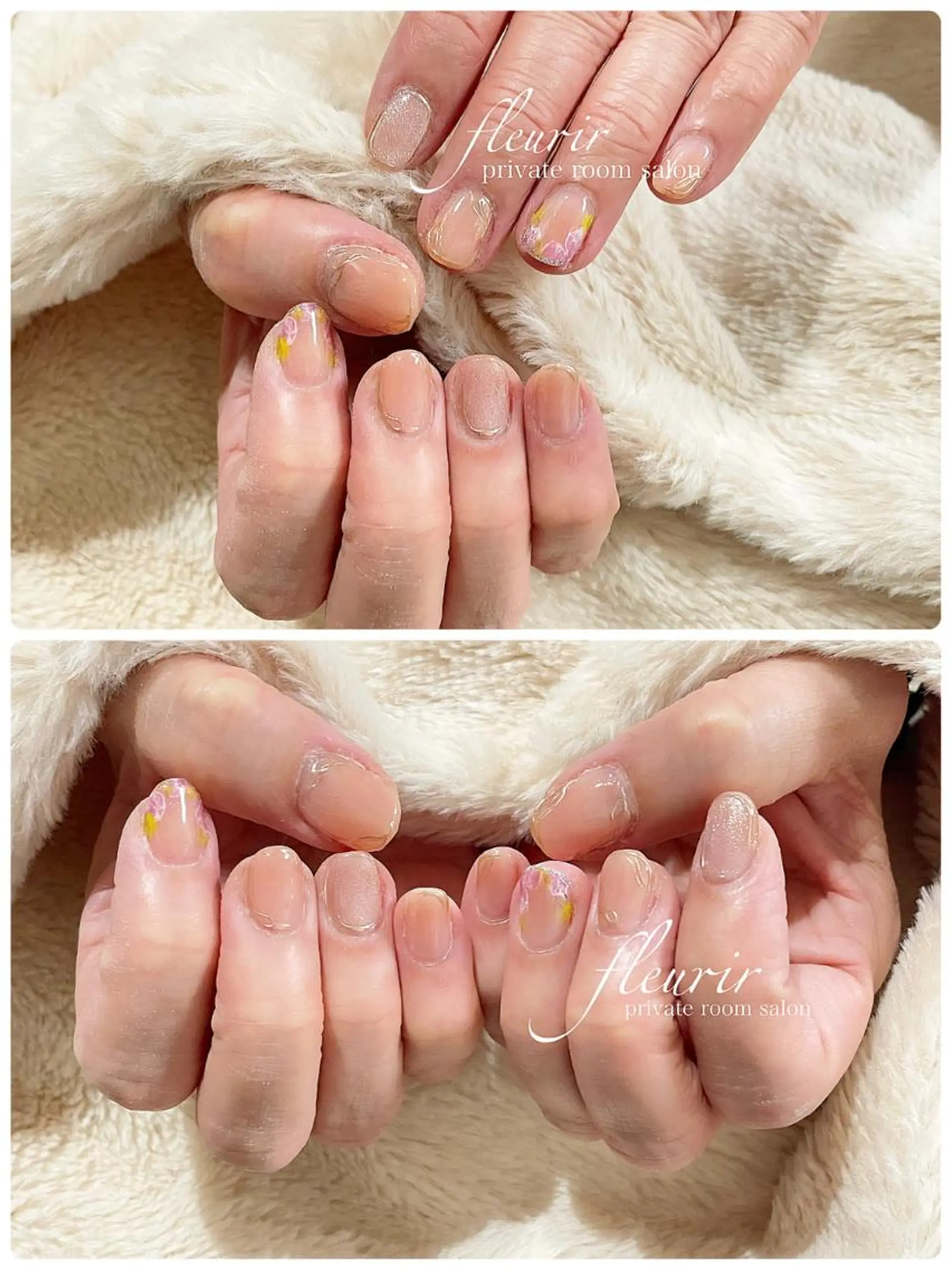 ネイル アートネイル ミラーネイル フルリール 【プライベートサロンのネイルデザイン