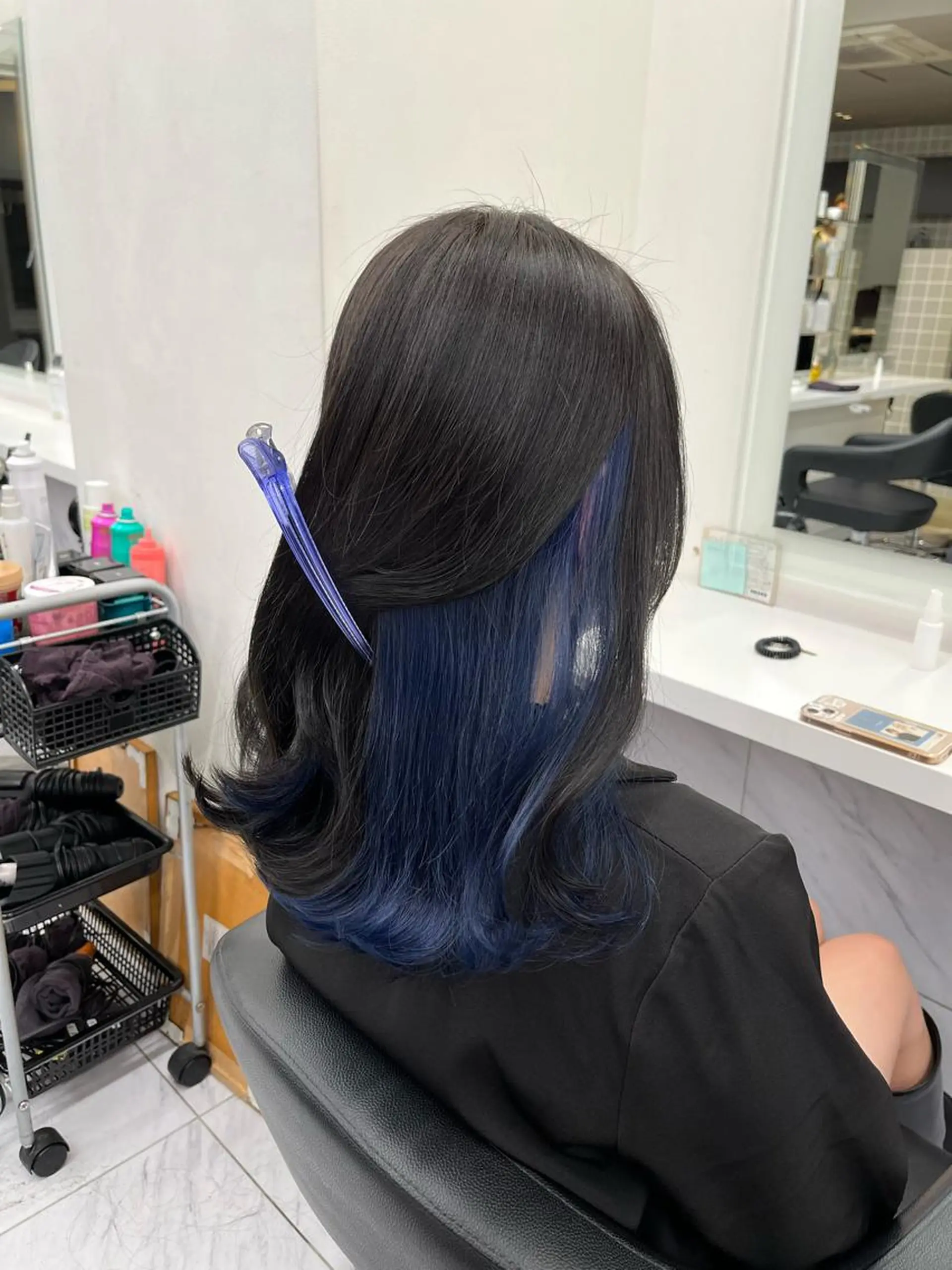 セミロング ヘアカラー トリートメント ヘッドスパ ヘアセット 寒色＆ブリーチ特化 寒色MiOのヘアスタイル