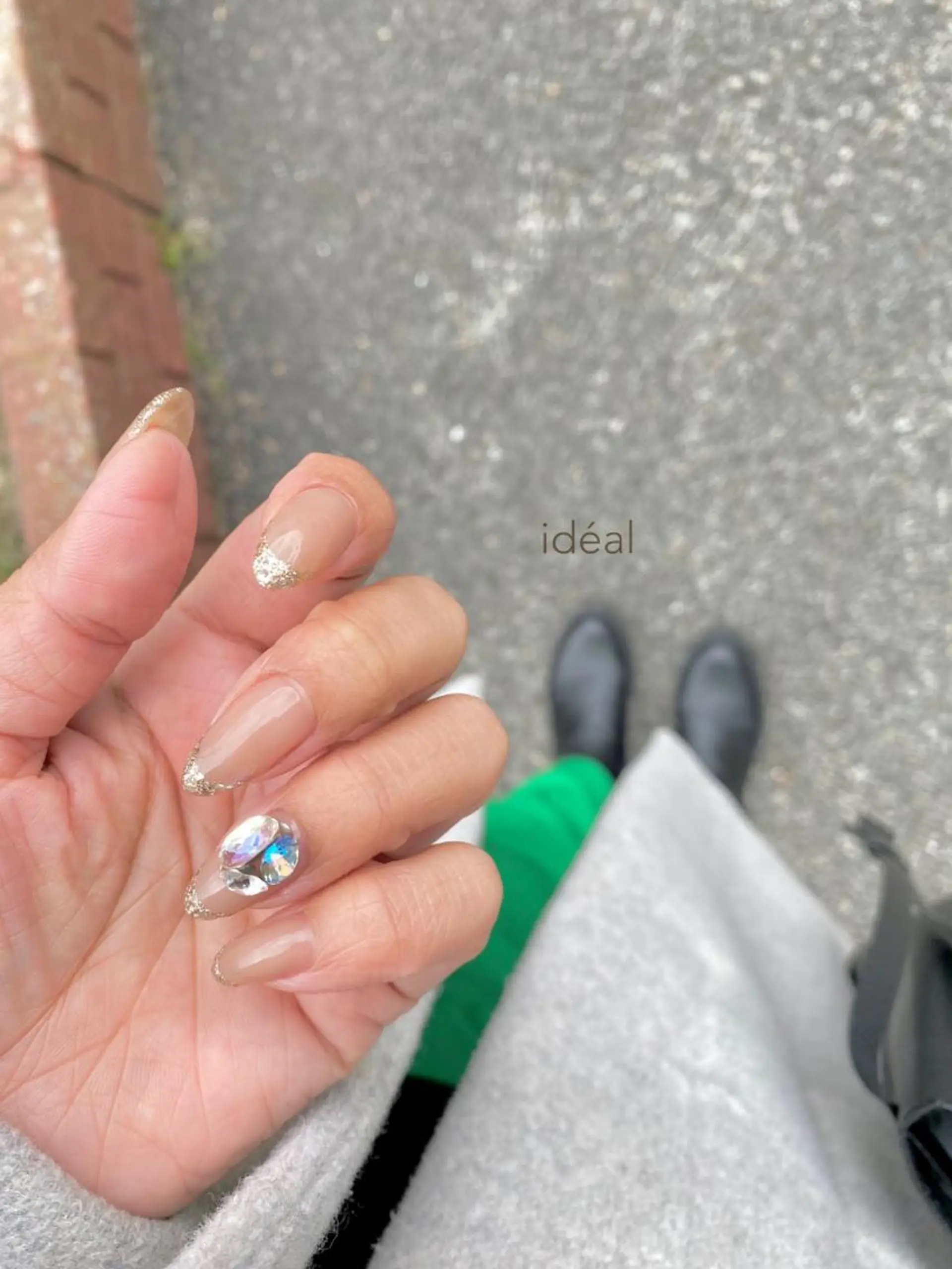 ネイル フレンチネイル キラキラネイル ide. Mikiのネイルデザイン