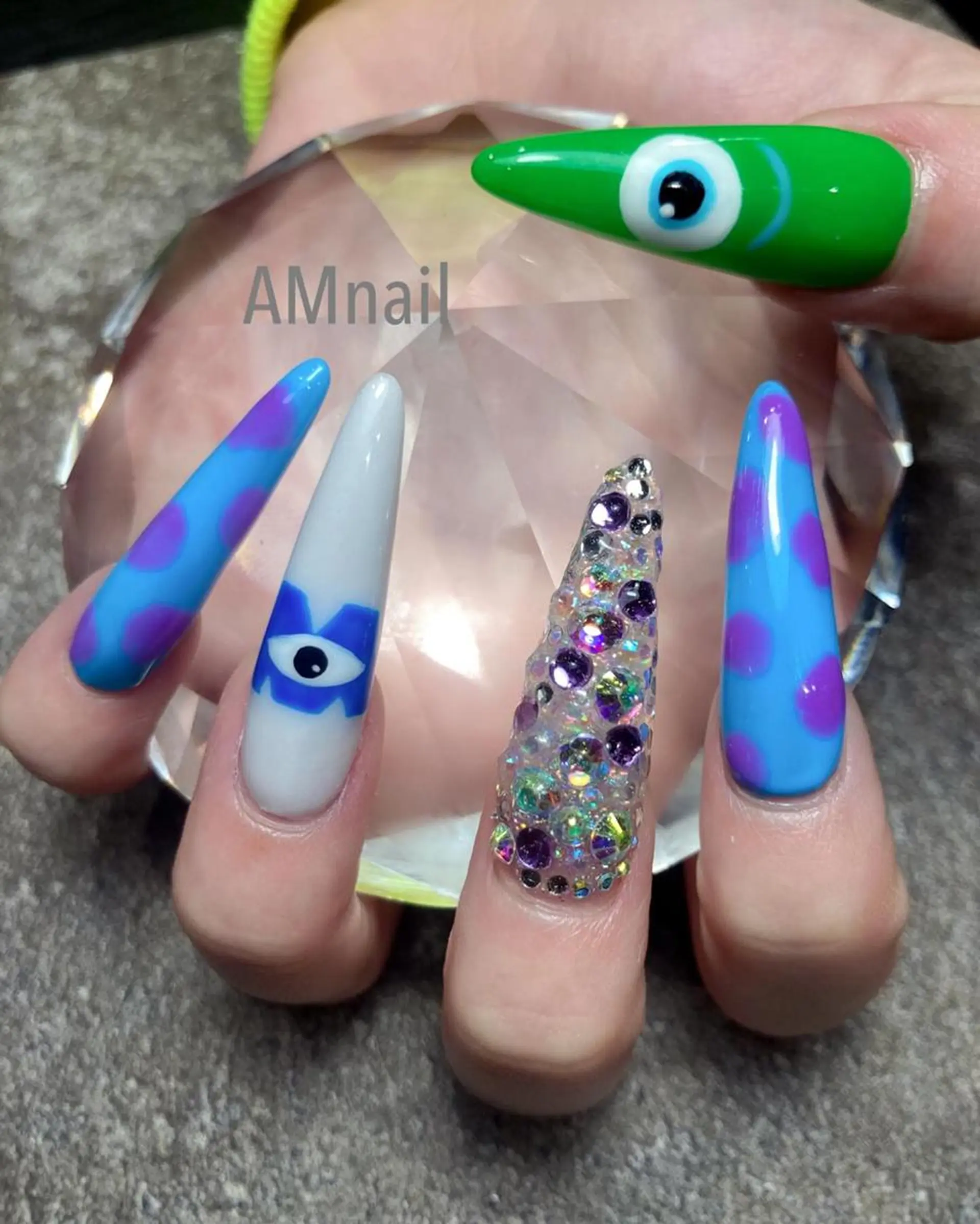 ネイル ロングネイル 持ち込み スカルプネイル ハンドネイル ネイルアーティスト SUE（スゥ）のネイルデザイン