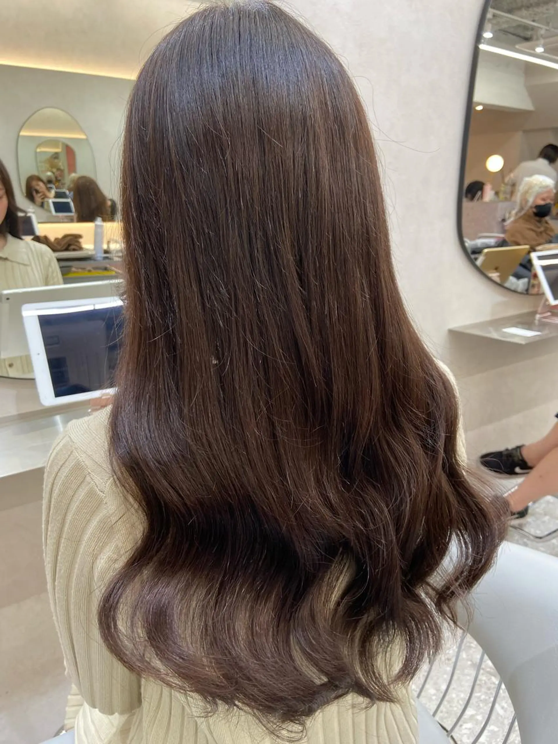 ロング カラー シールエクステ エクステ 韓国風ヘア 新宿/韓国ヘア 中明度カラー/かやのヘアスタイル