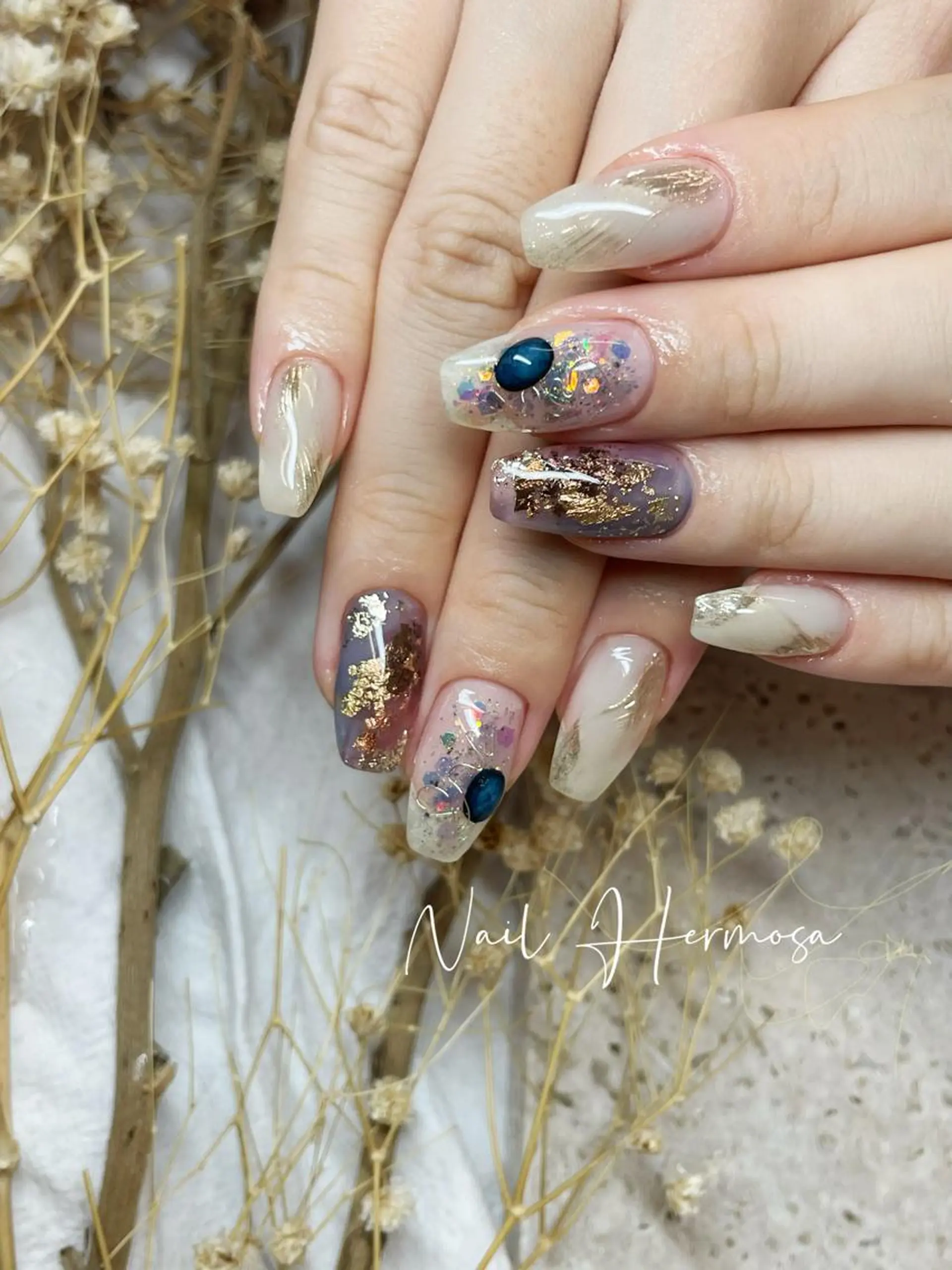 ネイル 桜ネイル 長さ出し フラッシュネイル フラワーネイル フットネイル ハンドネイル ネイル エルモサのネイルデザイン