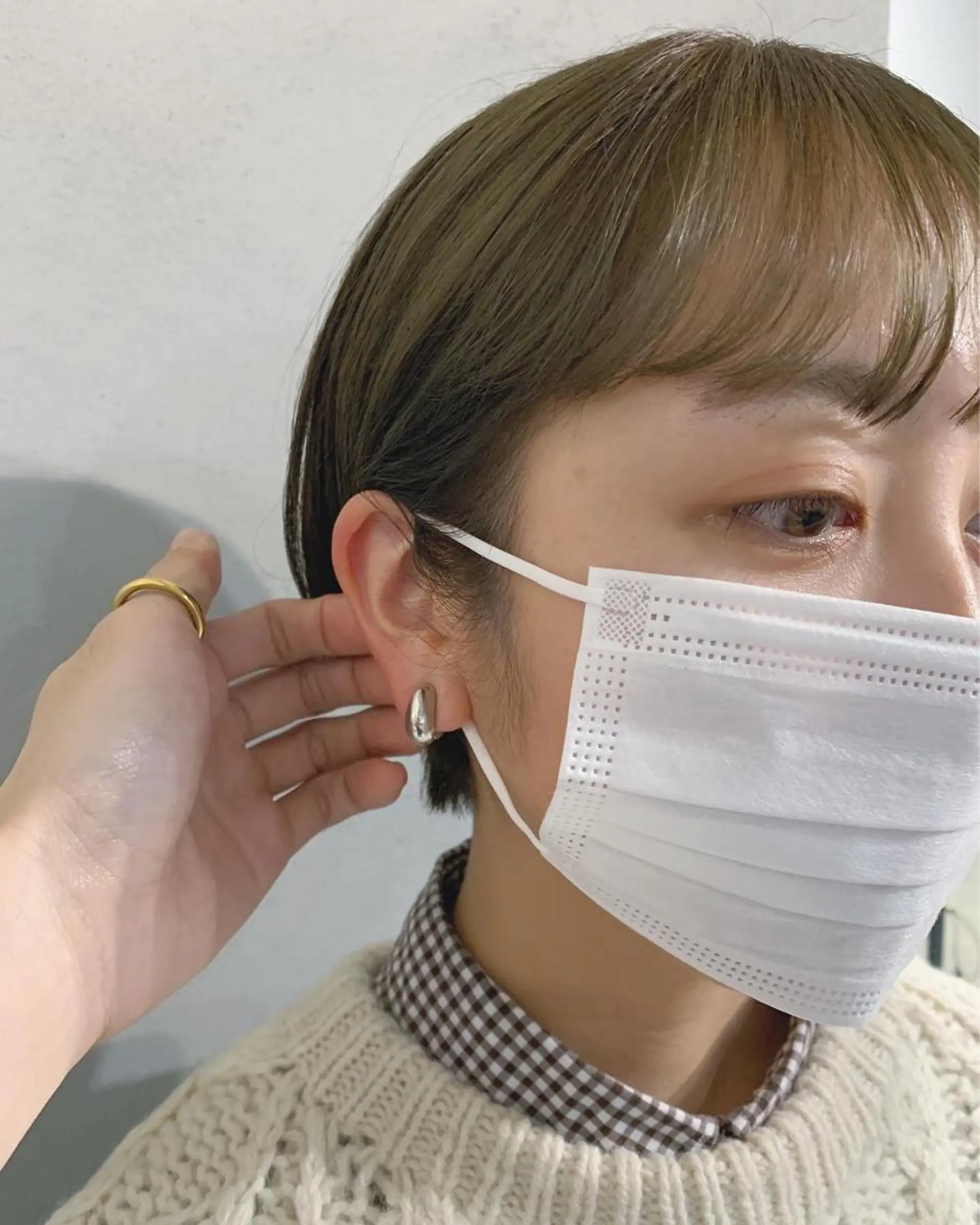 ショート カラー ボブパーマコテ巻き風 パーマNo1深江秀平のヘアスタイル