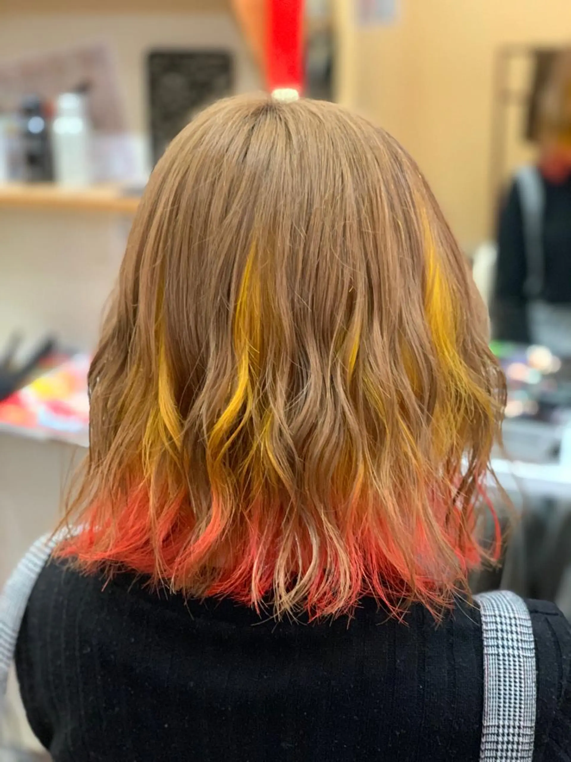 ミディアム ヘアカラー たけい ゆうきのヘアスタイル