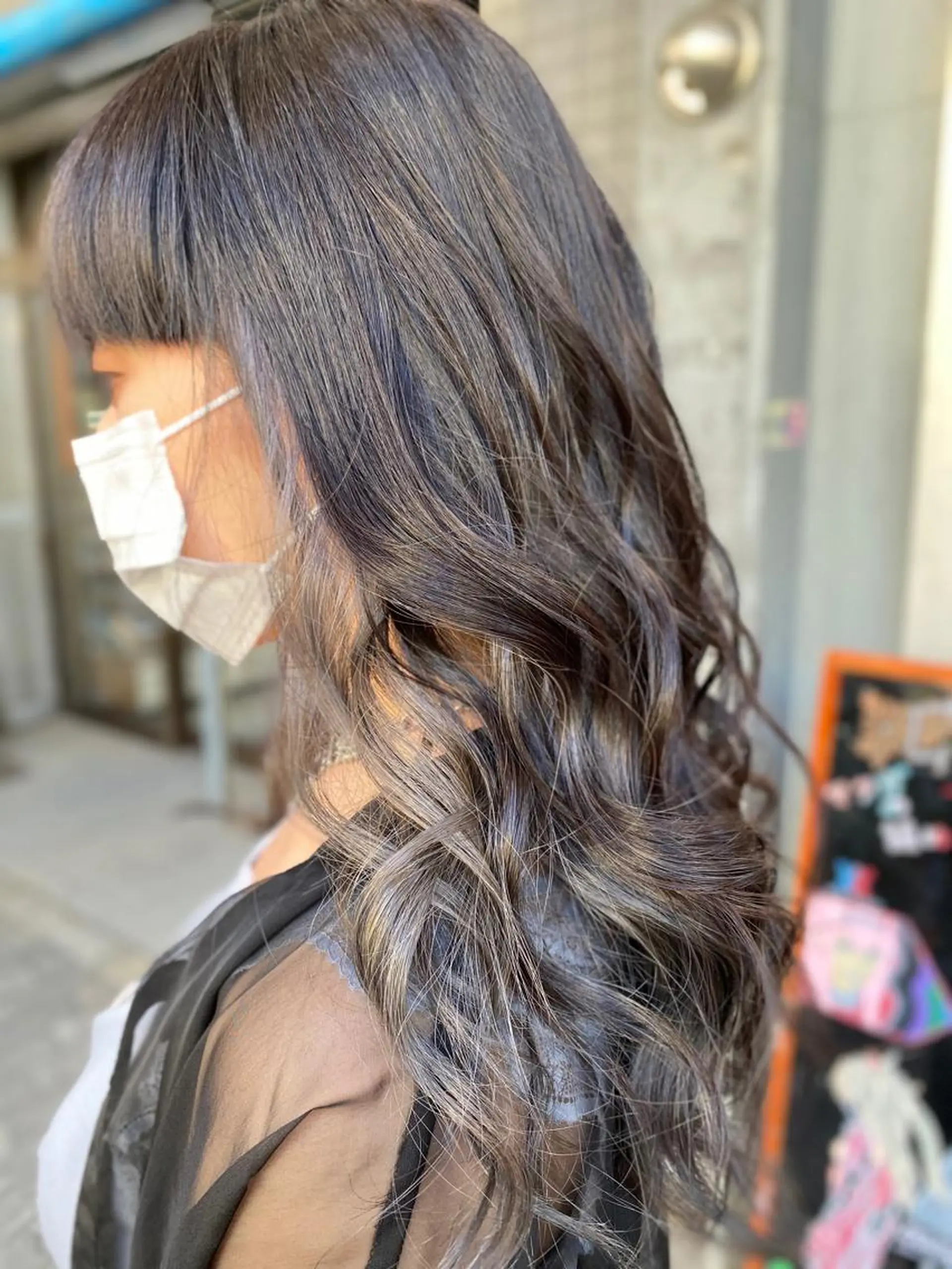 セミロング ヘアカラー ゆぴ☾‪/推しカラー /ハイトーンのヘアスタイル