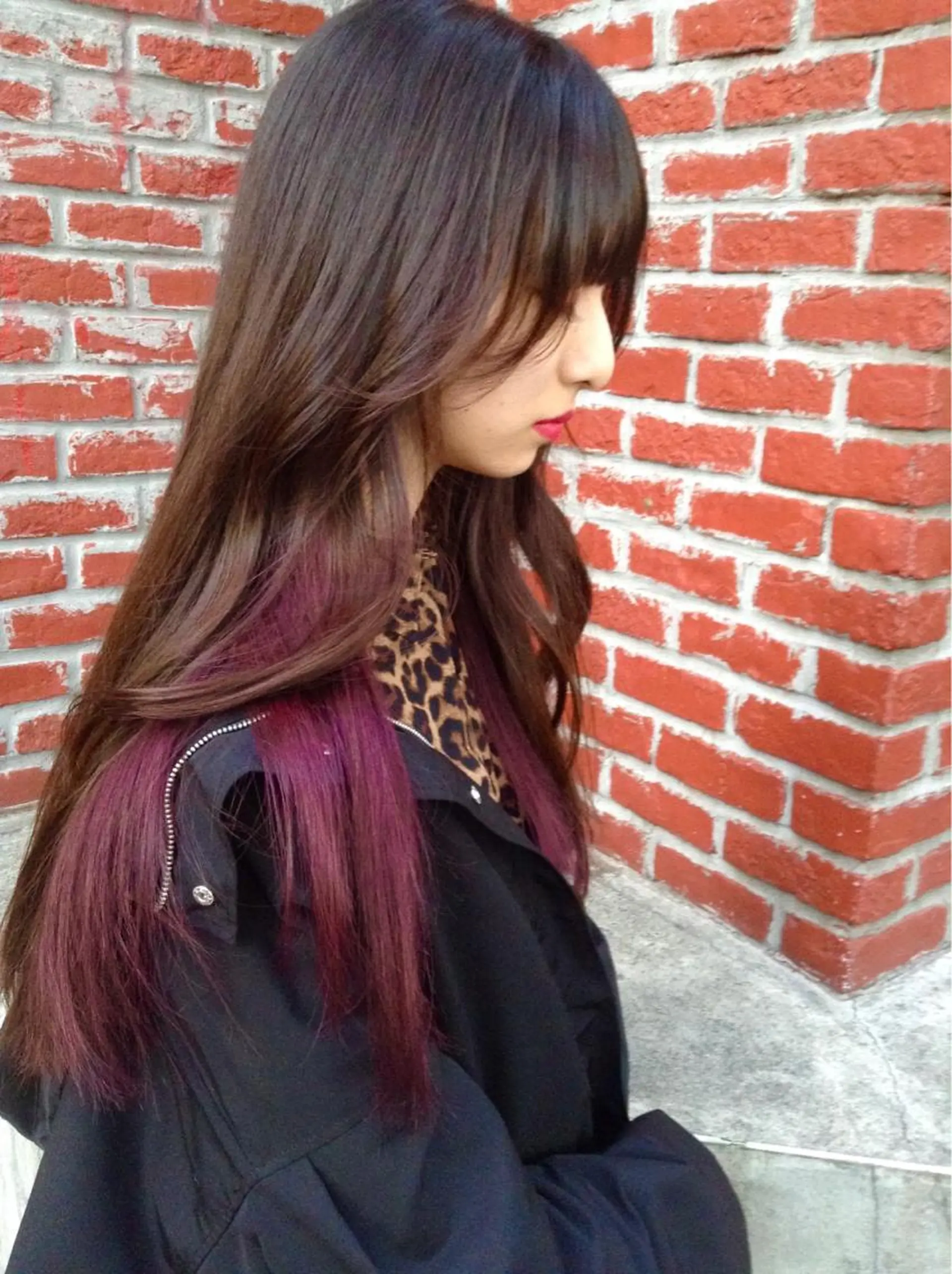 ロング カラー インナーカラー ピンクカラー カット ヘアカラー 韓国ヘア🇰🇷 YURIYAのヘアスタイル