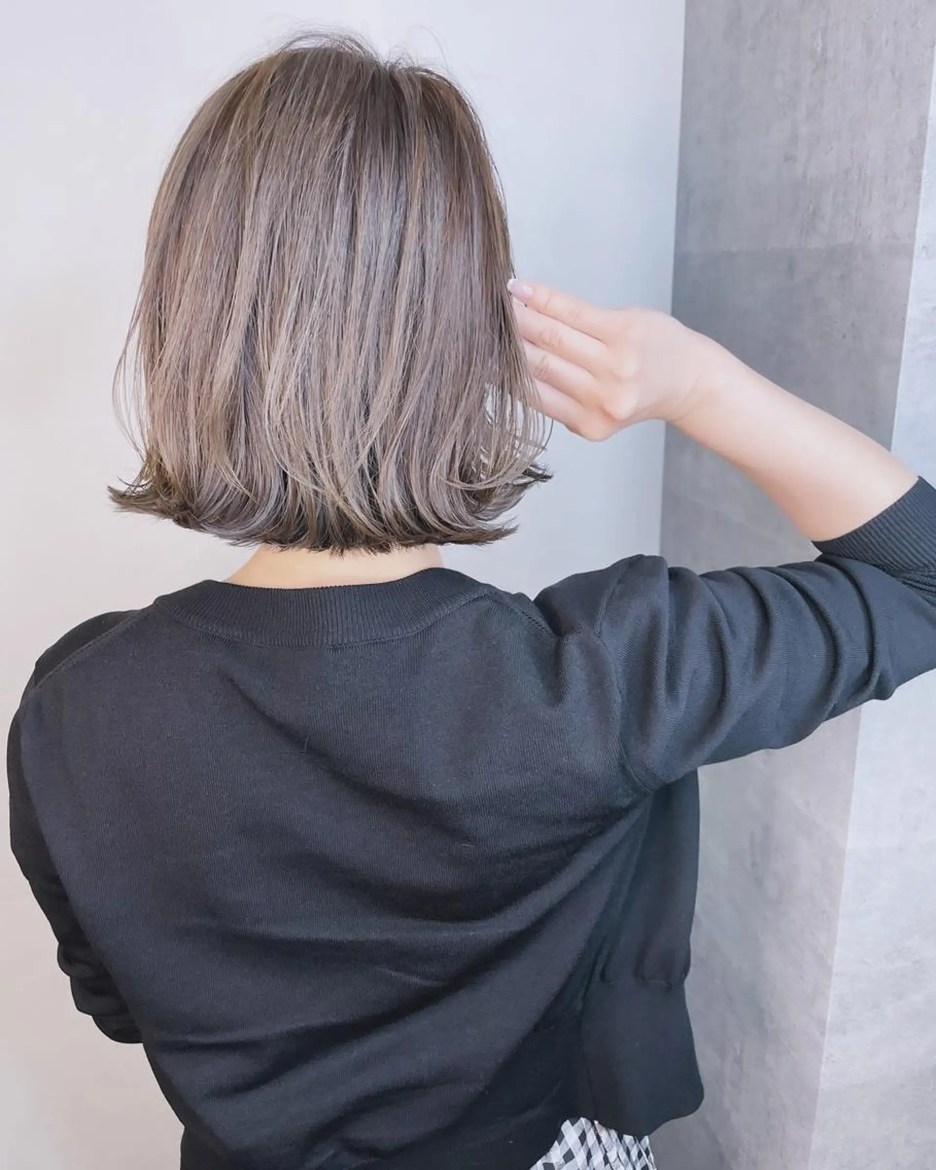 ミディアム 外国人風カラー ハイライト 髪質改善 似合わせカット トリートメント saho .のヘアスタイル