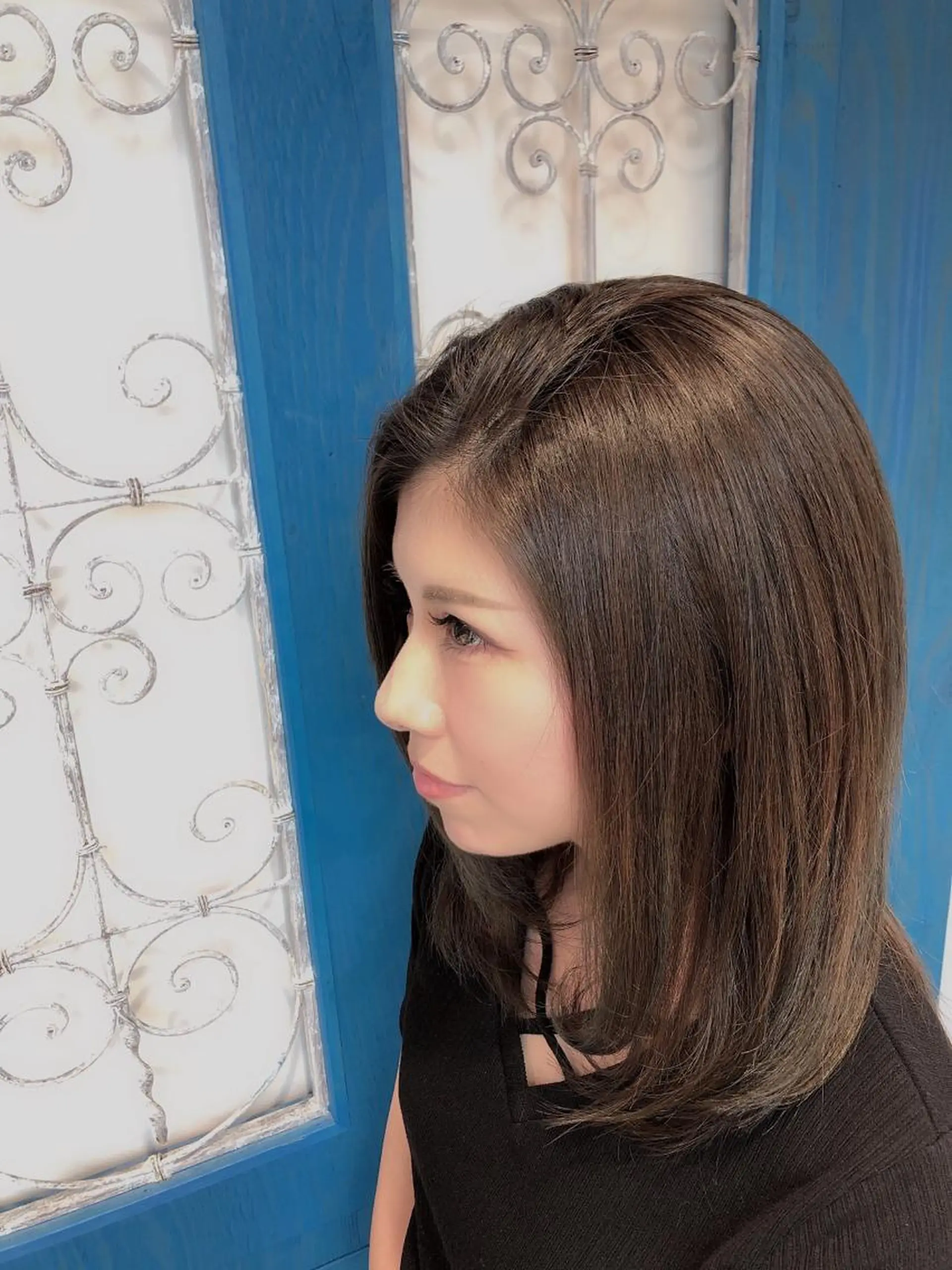 ミディアム アッシュ 外国人風カラー カット ヘアカラー トリートメント 代表山口ひな 髪質改善のプロのヘアスタイル